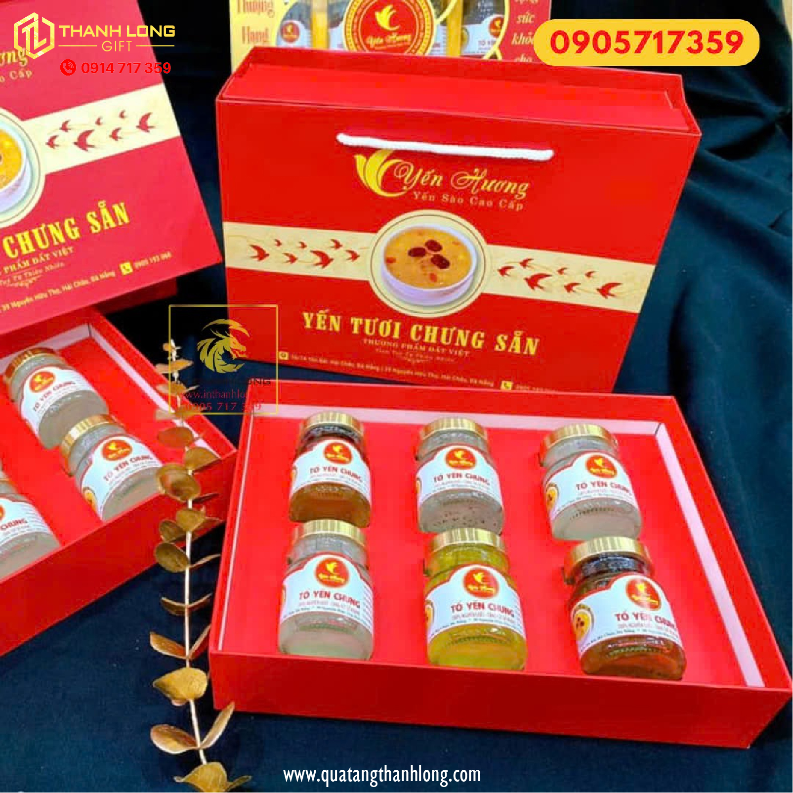 Hộp Yến Sào Dựng 6 Hủ Yến Hương