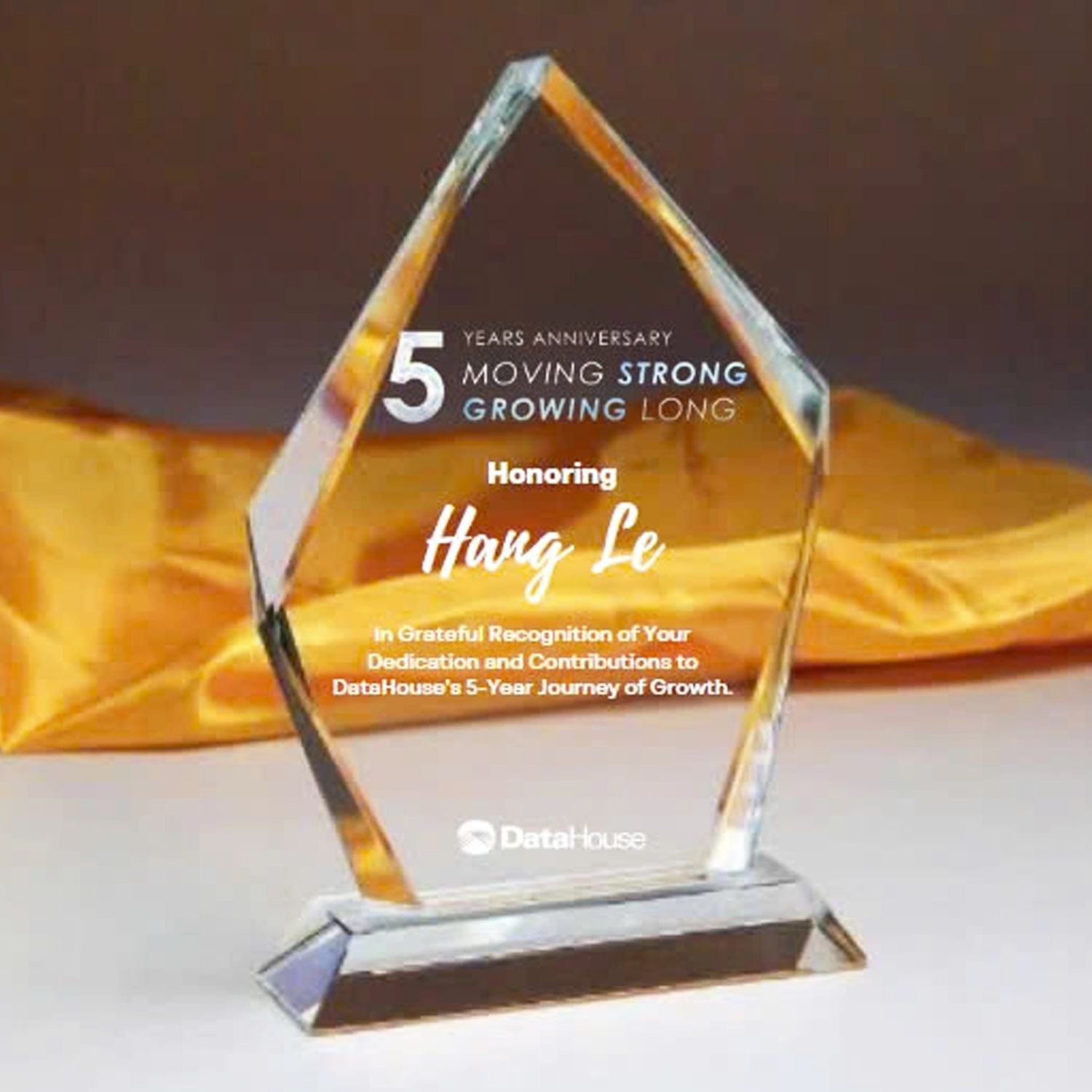 Kỷ niệm chương thủy tinh mũi nhọn thủy tinh