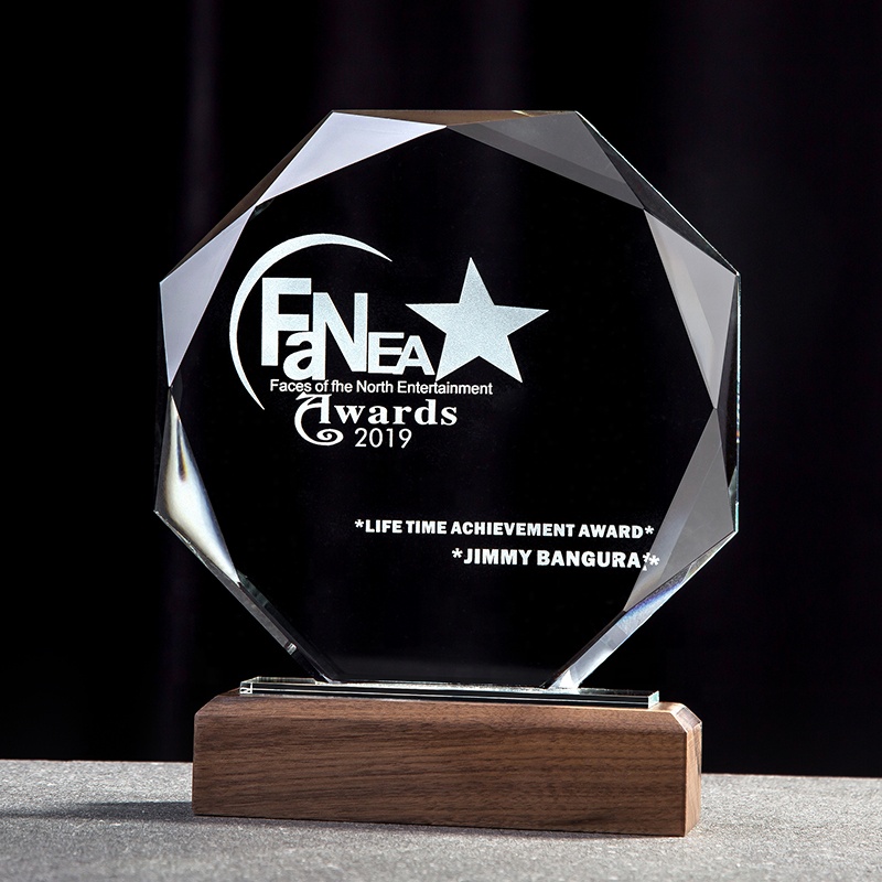 Kỷ niệm chương Pha lê - tròn 14cm