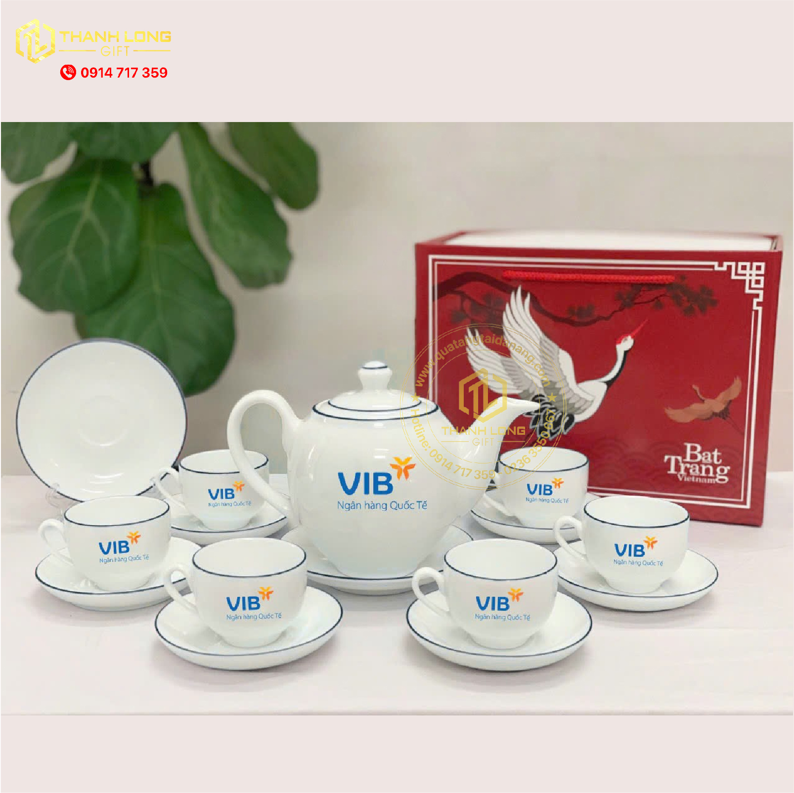 Bộ ấm chén sứ VIB