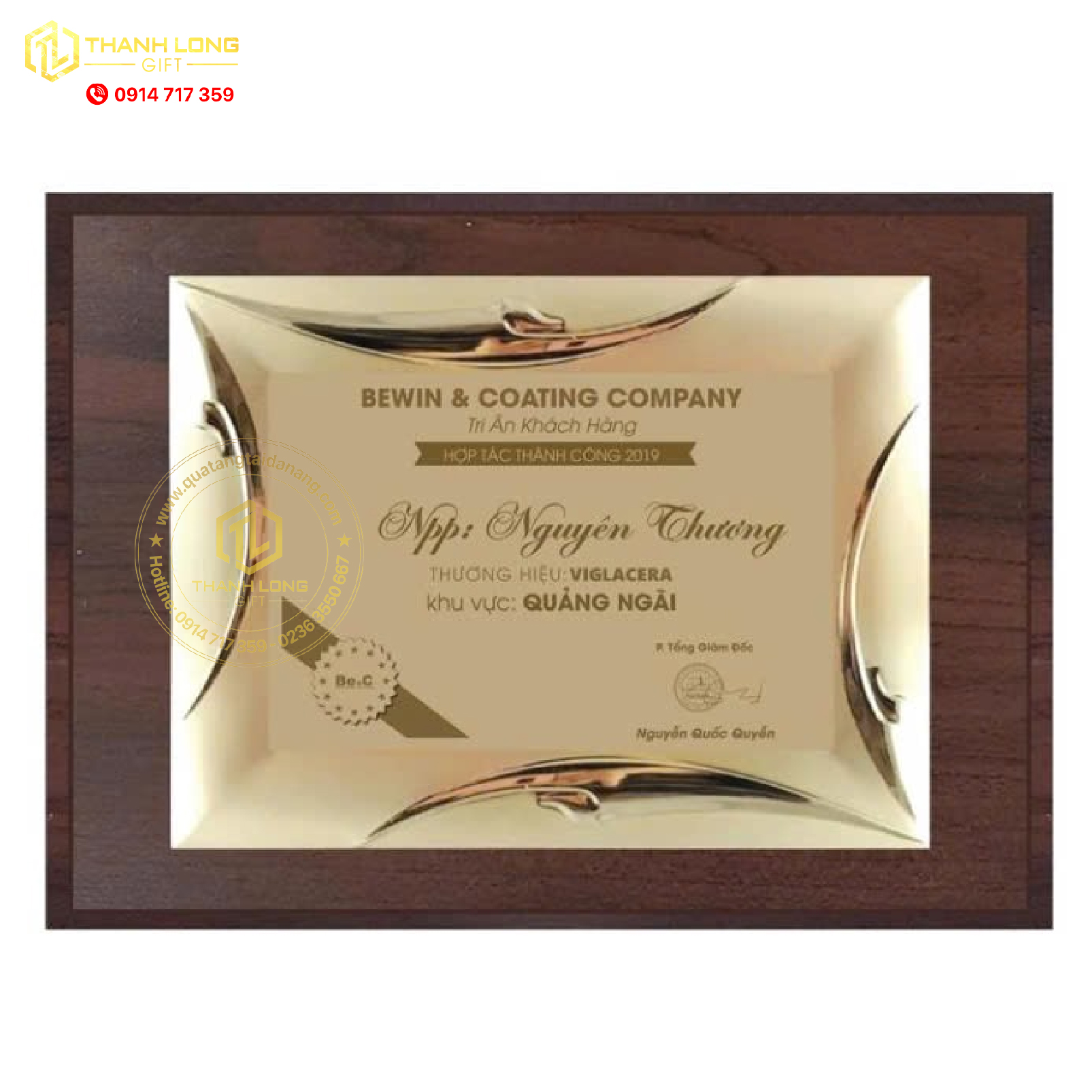 Bảng vinh danh Bewin company