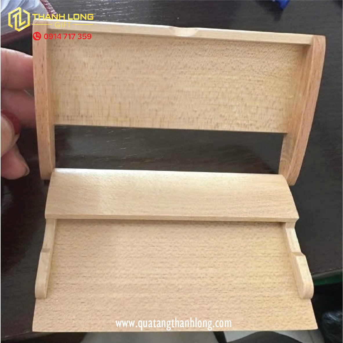 Hộp card visit Gỗ in - khắc logo theo yêu cầu