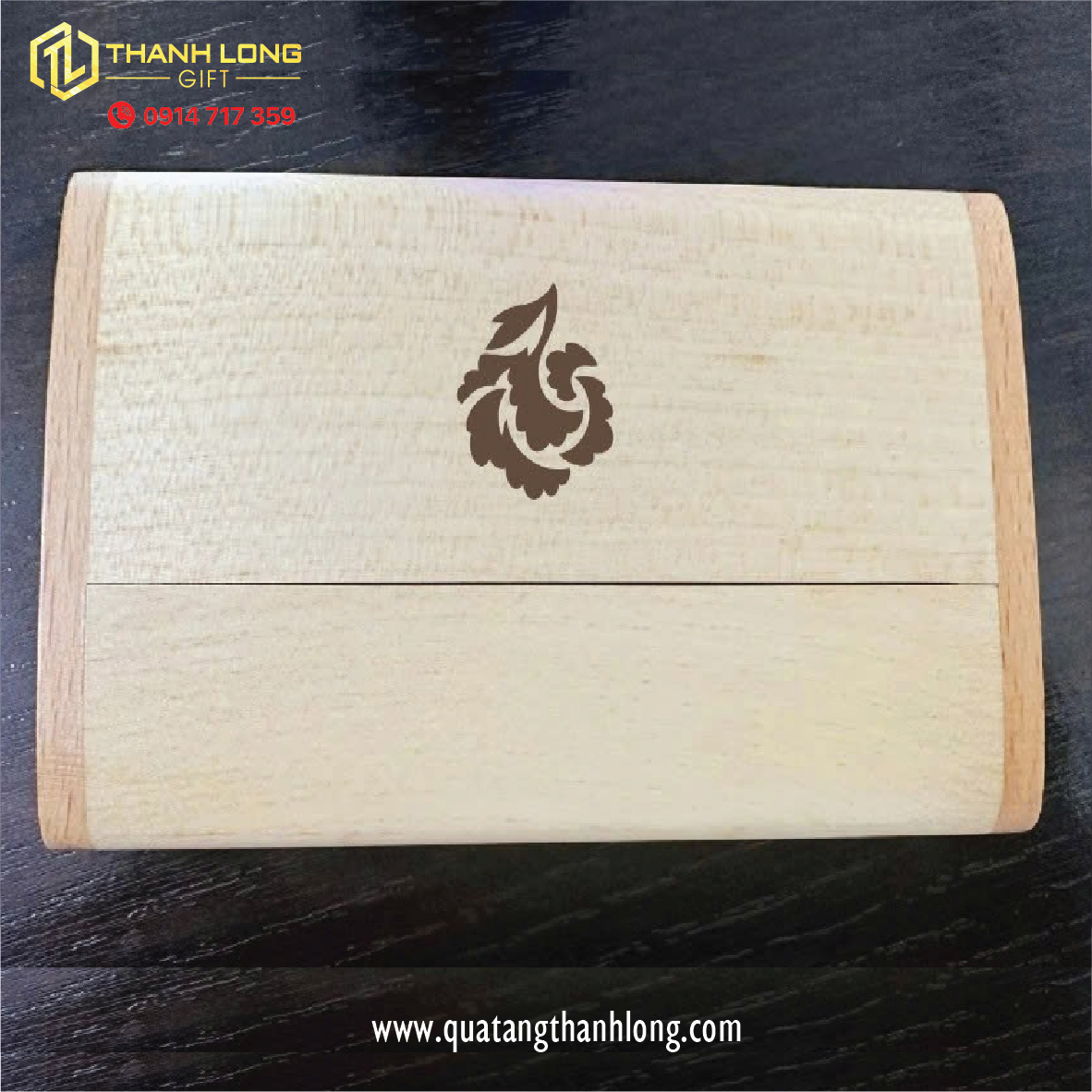 Hộp card visit Gỗ in - khắc logo theo yêu cầu