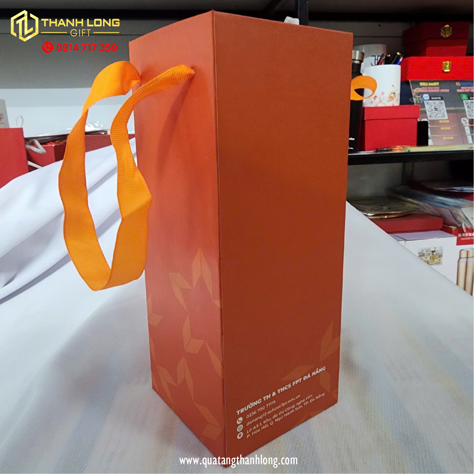 Hộp đựng bình giữ nhiệt quay xách (25x9x9cm)