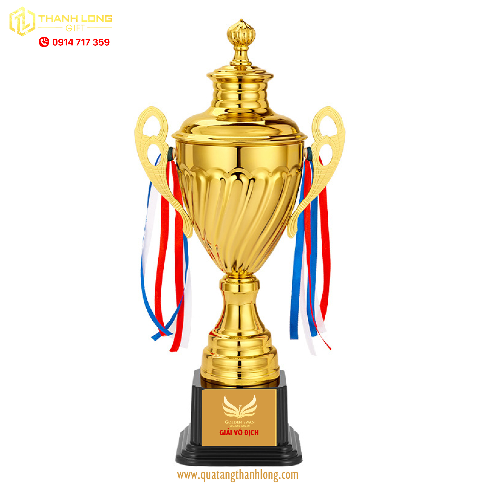 Cúp bóng đá kim loại - in logo theo yêu cầu - 1502