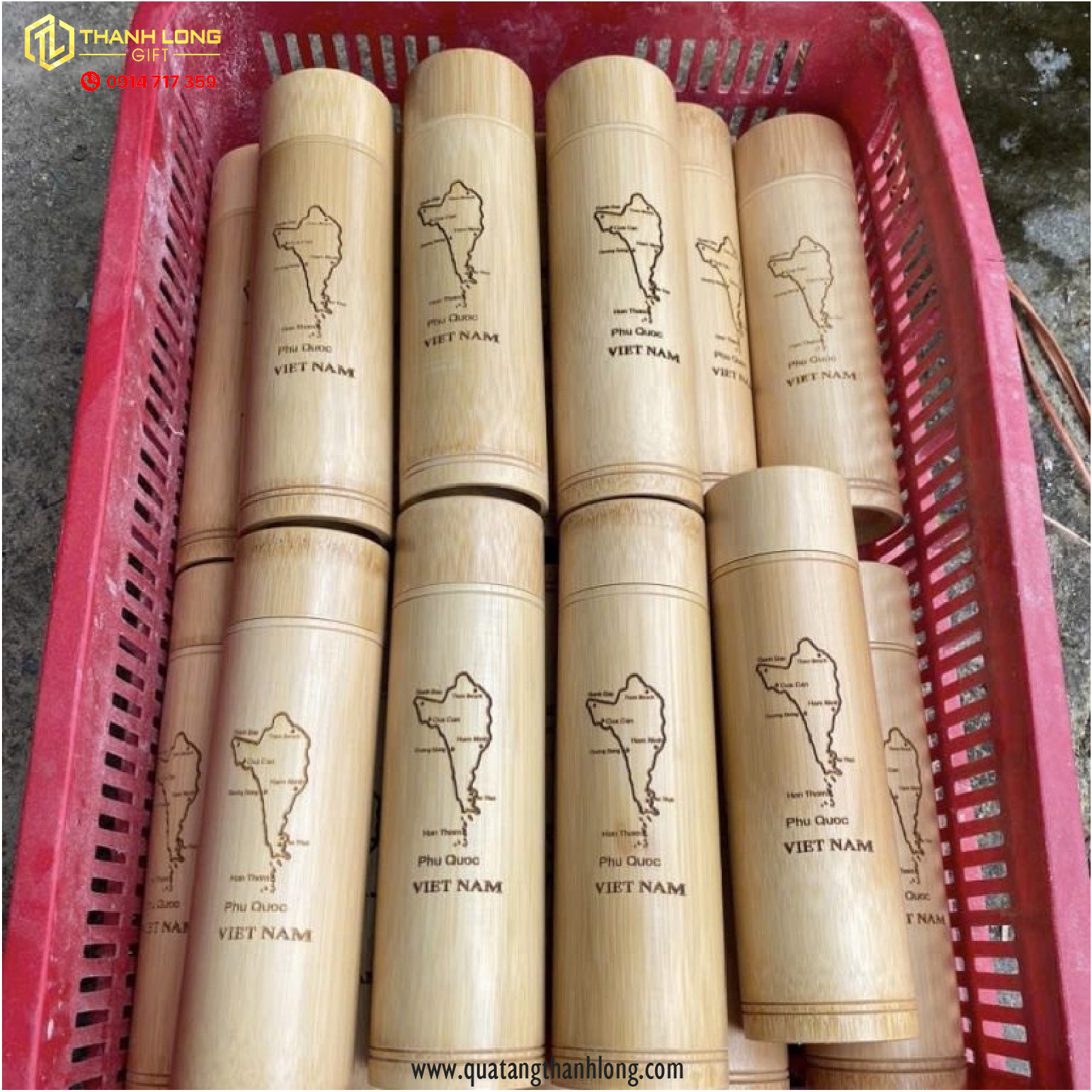 Bình Giữ Nhiệt Tre In Logo Đẹp Từng Chi Tiết