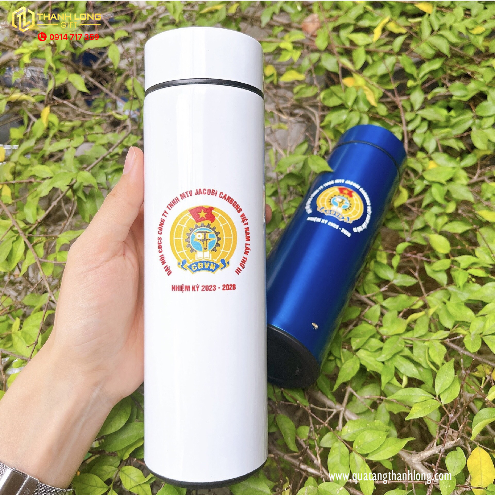 Bình giữ nhiệt in logo dung tích 500ml