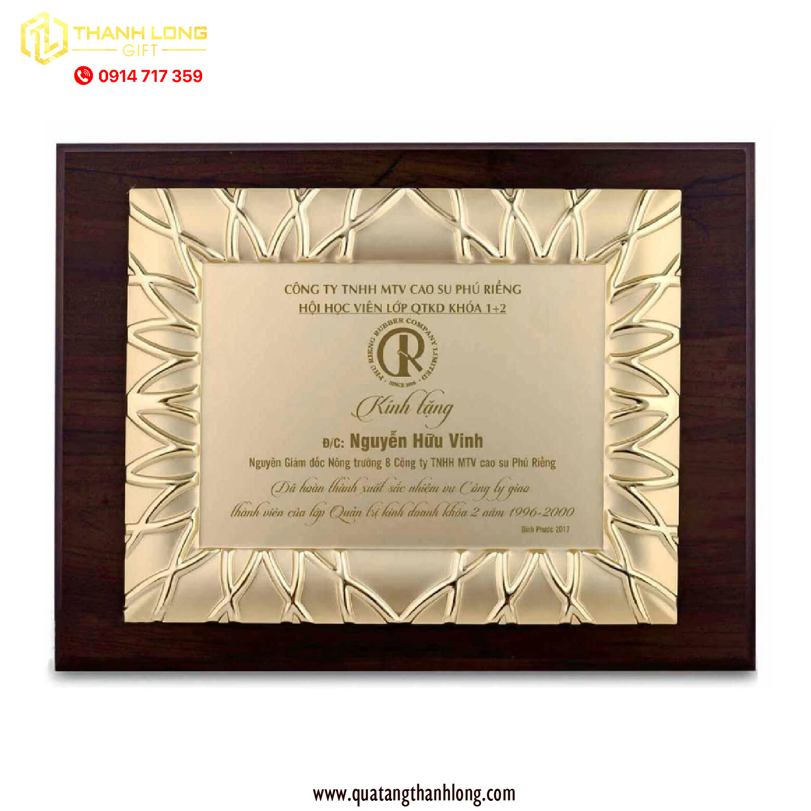 Bảng Vinh Danh Doanh Nghiệp Sang Trọng