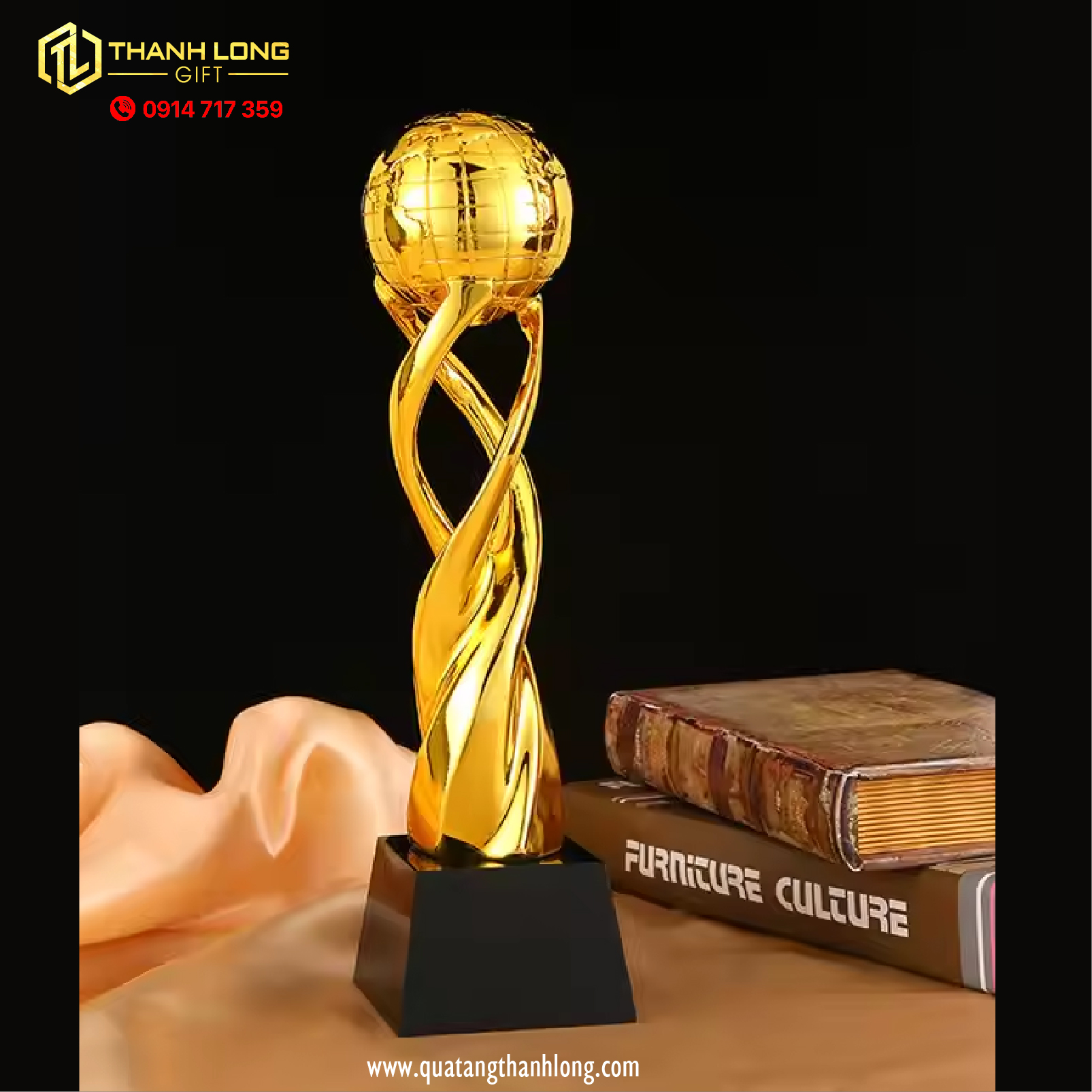 Cúp vinh danh kim loại