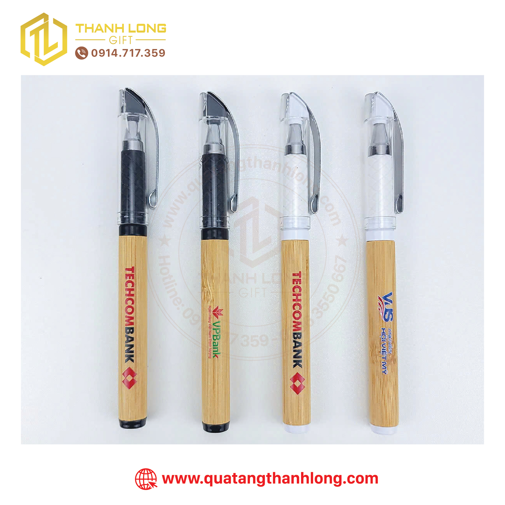 Bút bi tre BP6116 in logo theo yêu cầu