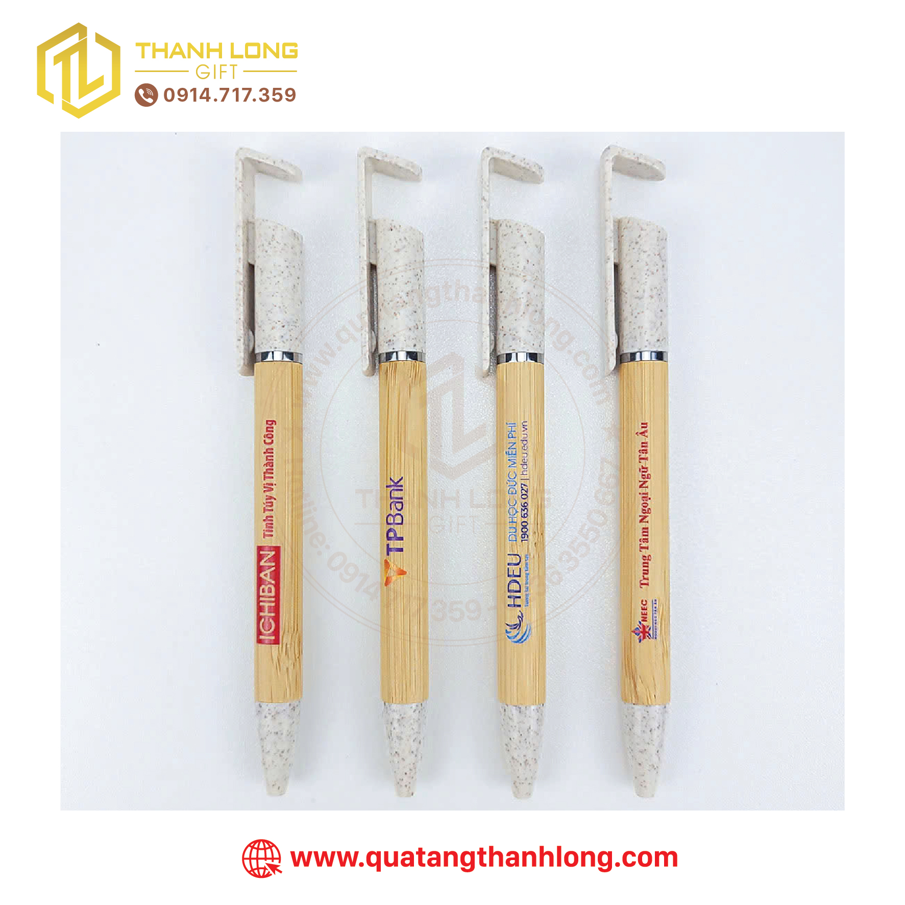 Bút bi tre BP7001 in logo theo yêu cầu