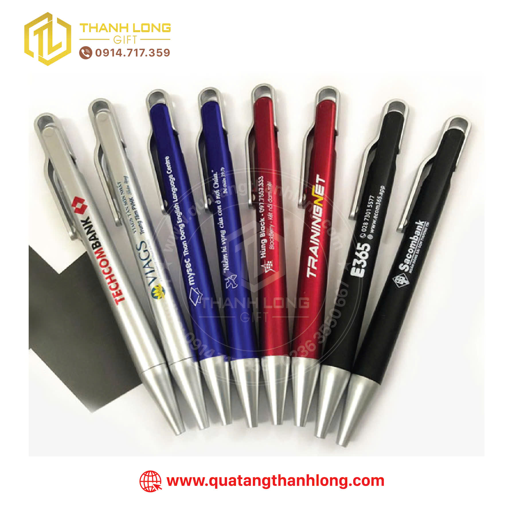 Bút bi nhựa in logo BPH04