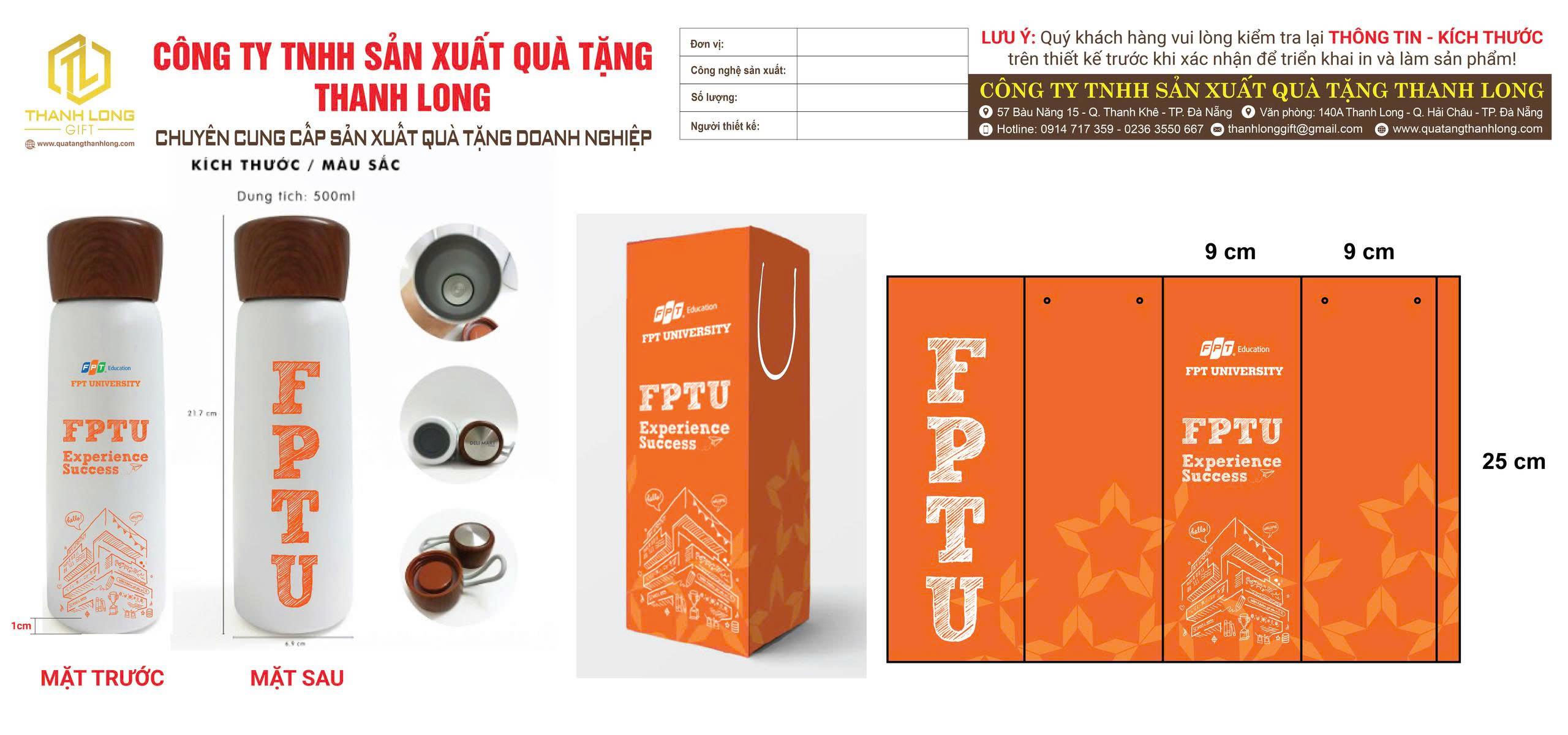 Bình giữ nhiệt nắp gỗ in logo