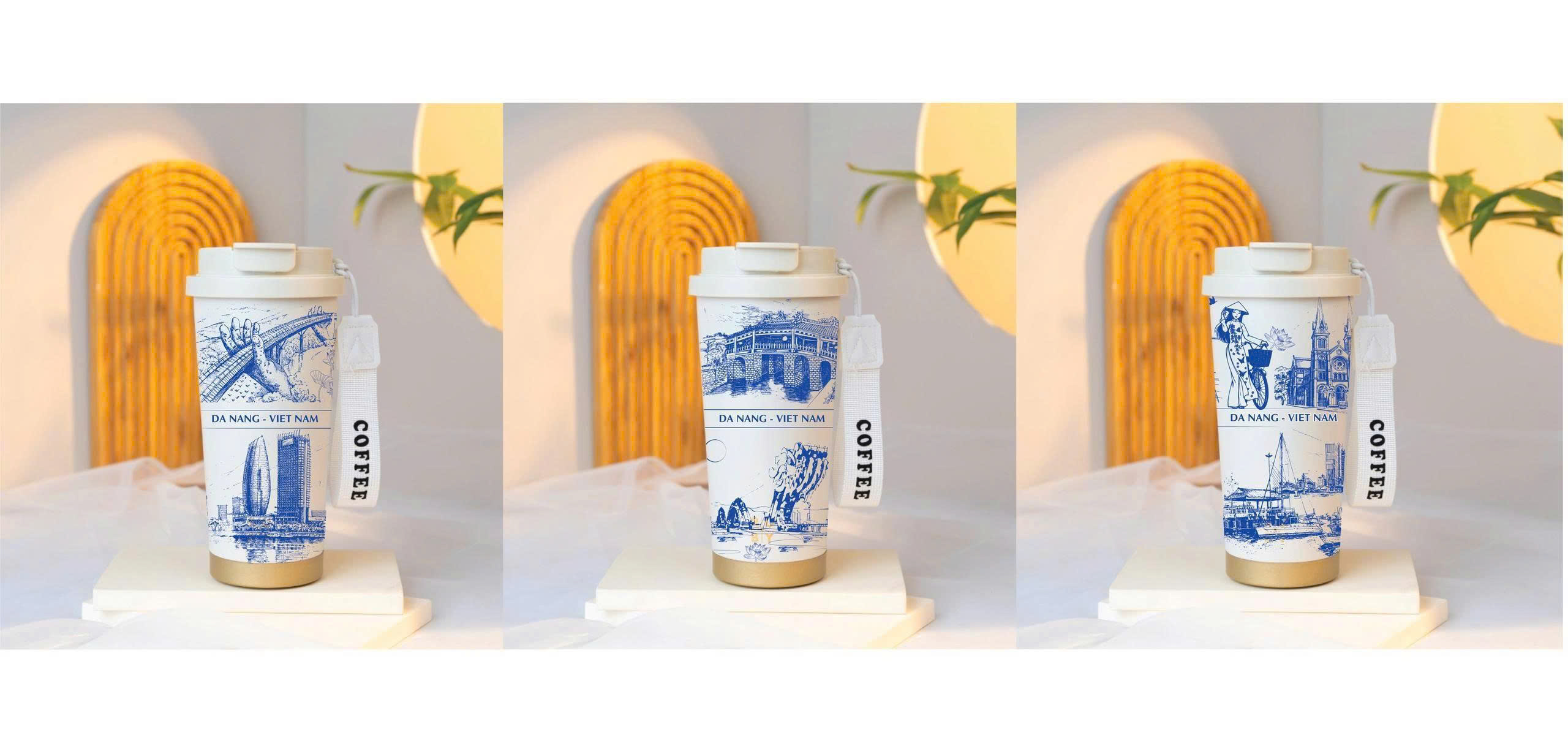 Ly giữ nhiệt chào mừng du lịch Đà Nẵng