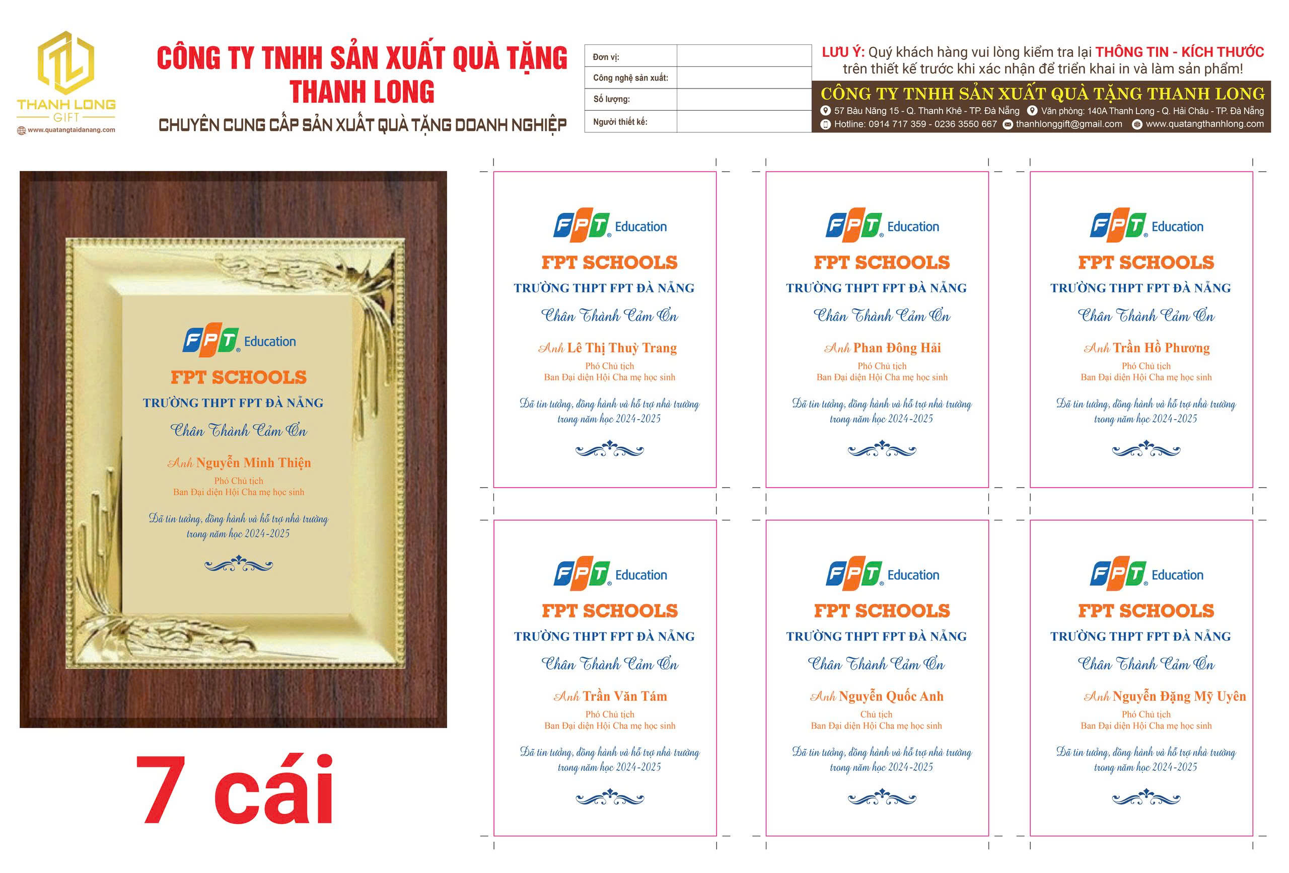 Bảng Tôn Vinh Thành Tựu Nổi Bật