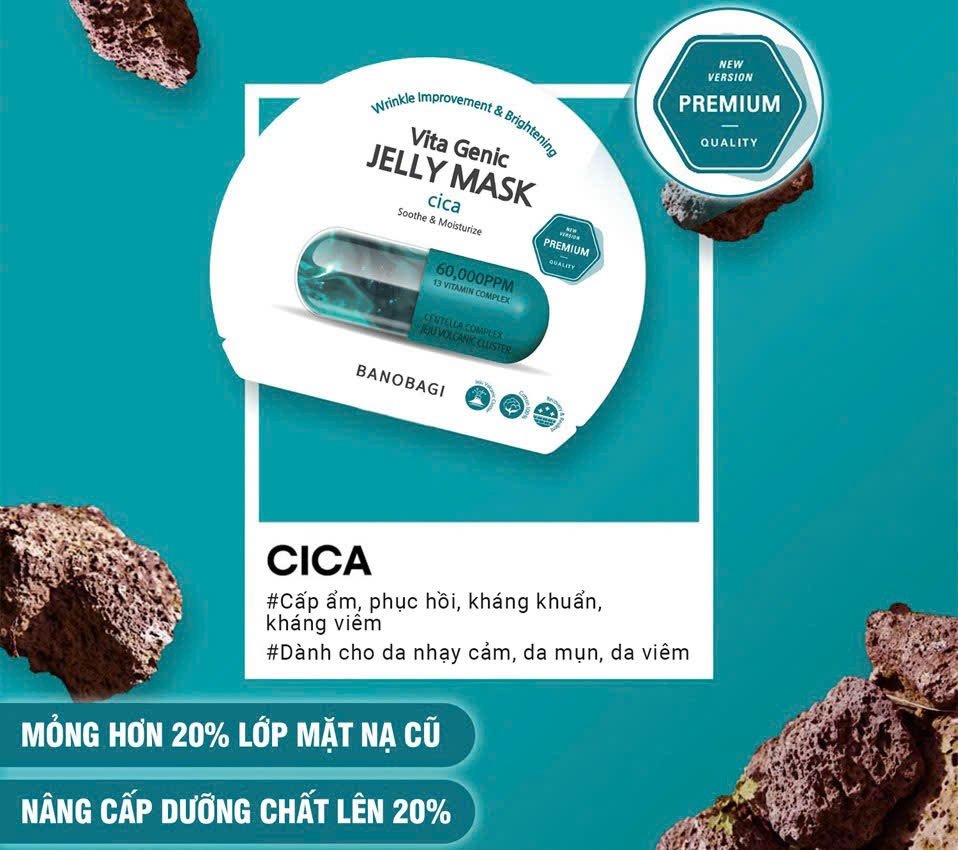 Banobagi Vita jelly - Mặt nạ da mụn cica 10m (xanh lục)