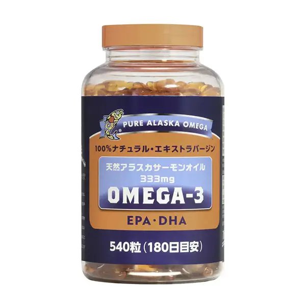 PURE ALASKA OMEGA 3 - Viên uống Dầu Cá Hồi 540v (xanh đỏ)-- BẢN NHẬT