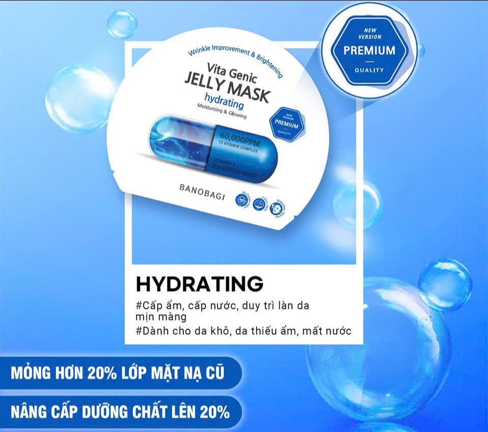 Banobagi Vita jelly- Mặt nạ hydrating cấp nước 10m (xanh biển)