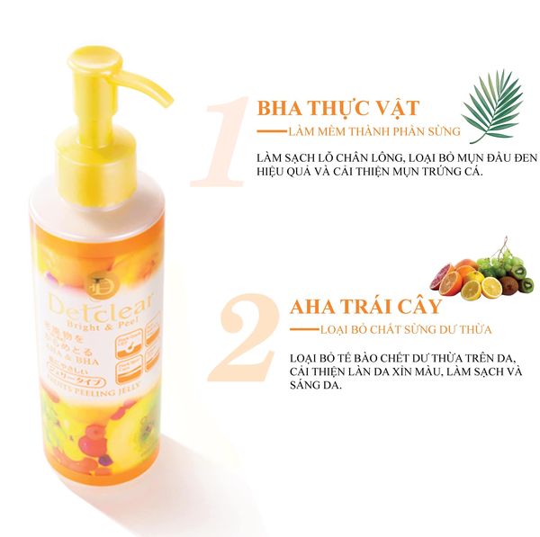 DetClear - Tẩy da chết 180ml (vàng) (thùng 48)