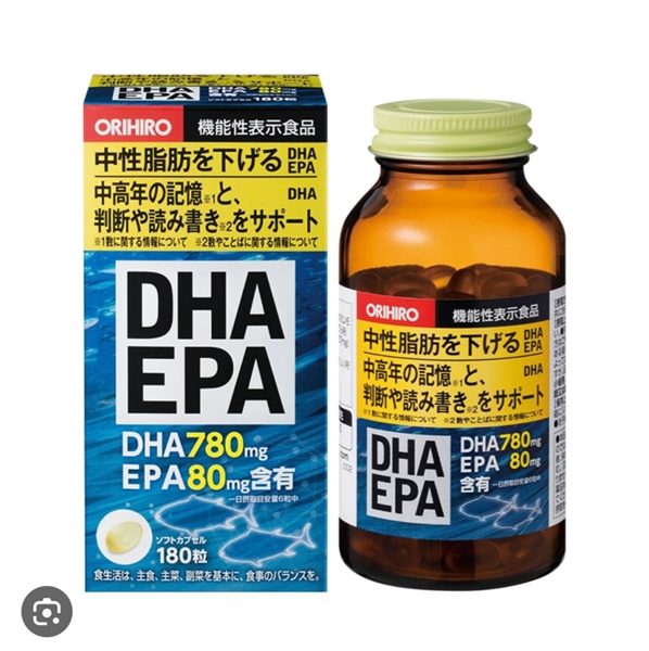 ORIHIRO - Viên uống bổ não DHA EPA 180 viên (thùng 24)