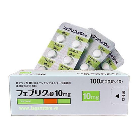 GOUT FEBURIC - Viên uống điều trị gout bệnh viện 10mg(trắng xanh)