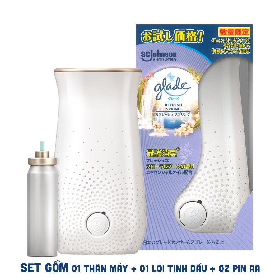 GLADE - máy xịt thơm tự động hương refresh spring
