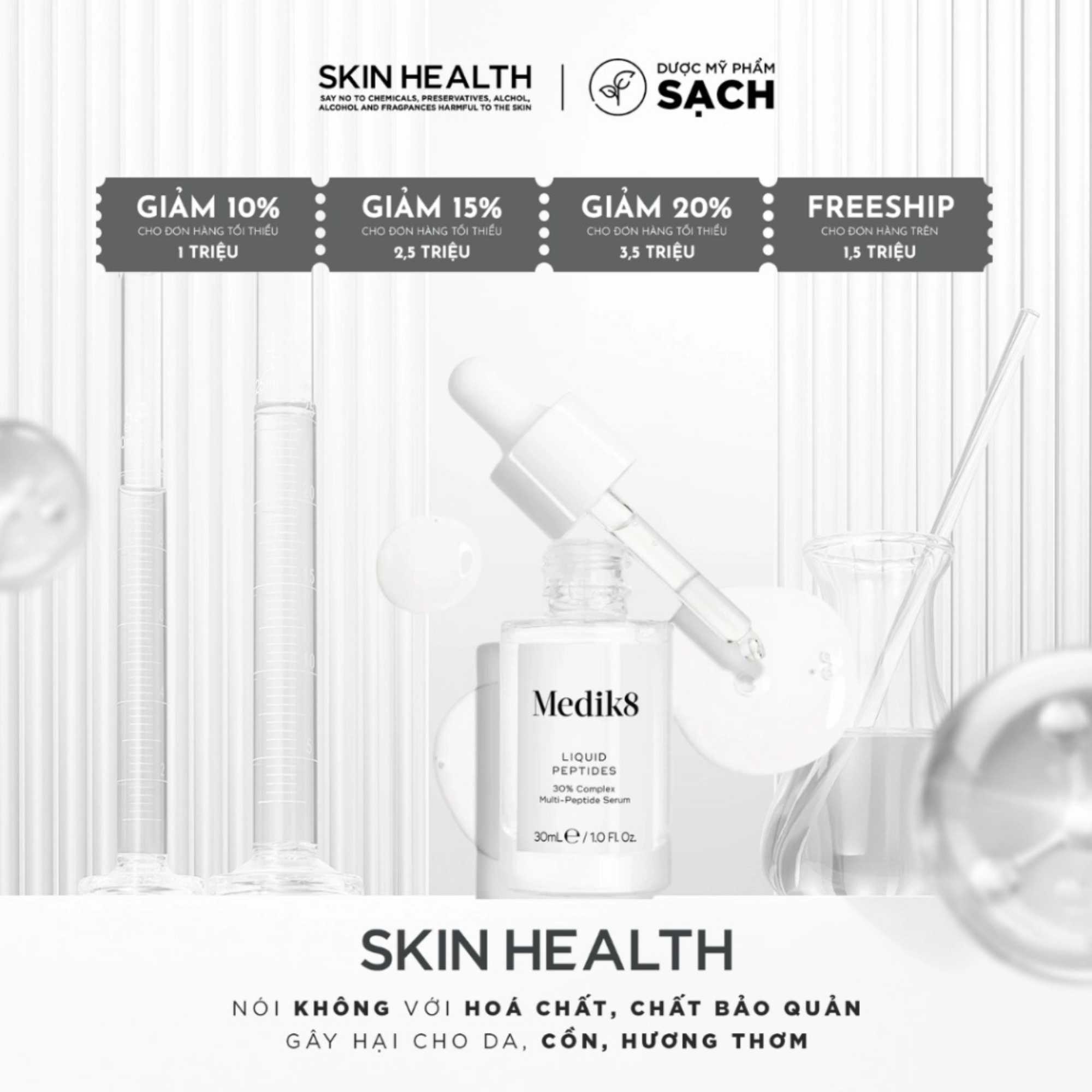 MEDIK8 LIQUID PEPTIDES/ SERUM THẦN DƯỢC TRẺ HOÁ LÀN DA