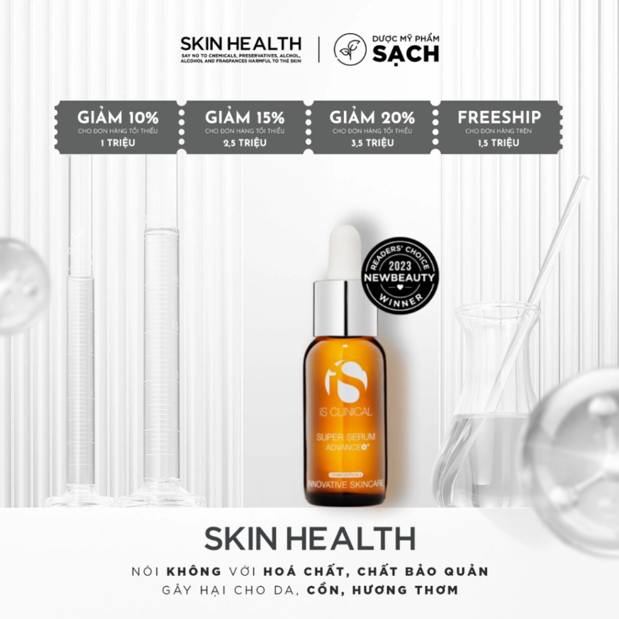 iS CLINICAL SUPER SERUM ADVANCE+/ SERUM PHỤC HỒI- DƯỠNG ẨM- LÀM SÁNG- TRẺ HOÁ DA