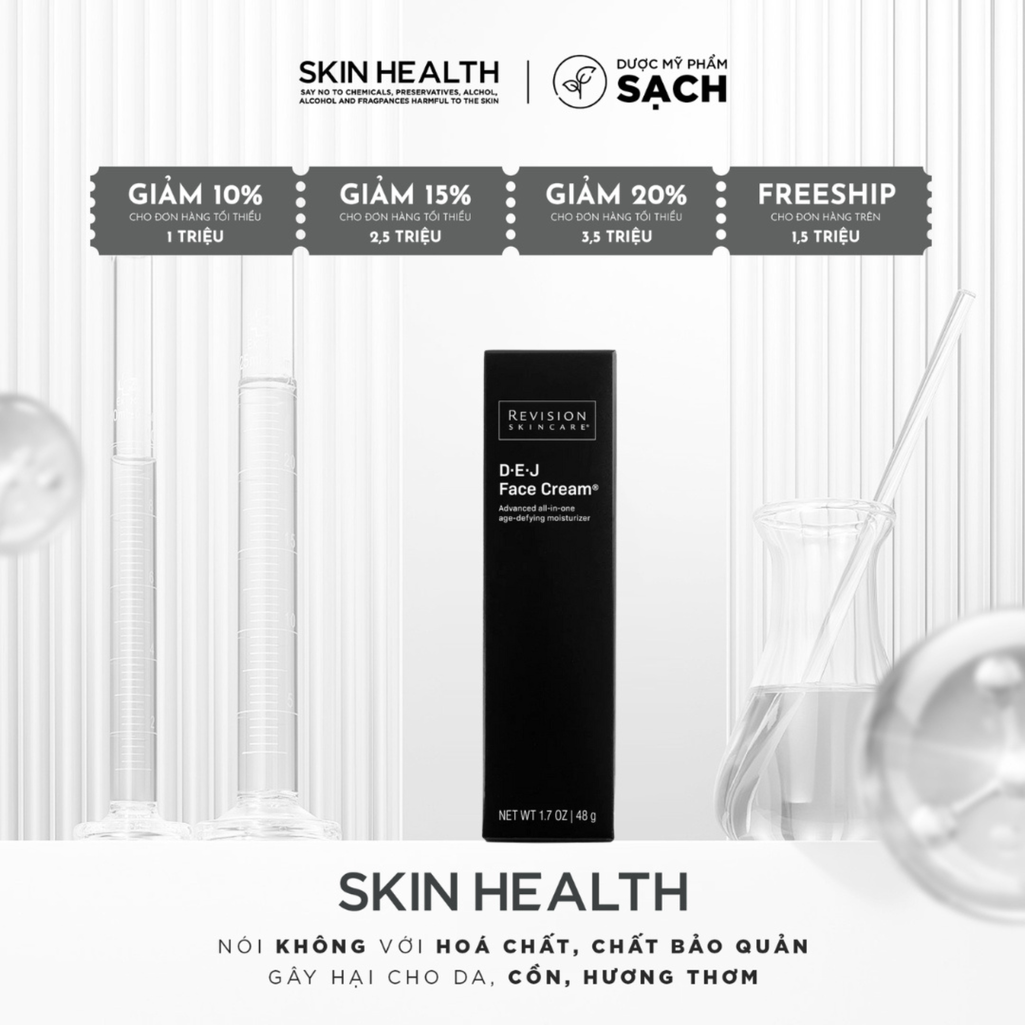 REVISION SKINCARE D·E·J Face Cream/ KEM DƯỠNG ĐA NĂNG: PHỤC HỒI- DƯỠNG ẨM- LÀM SÁNG- TRẺ HOÁ LÀN DA