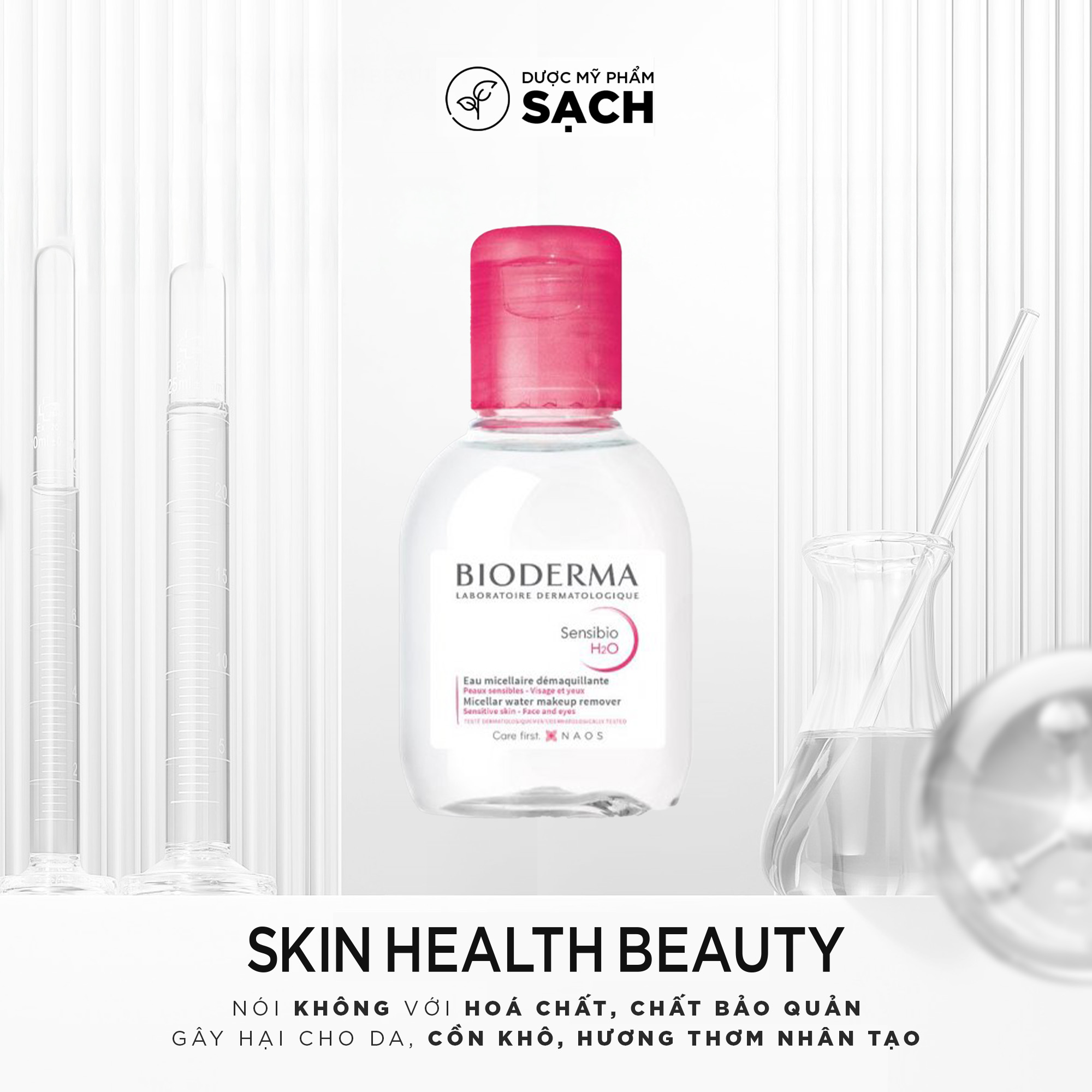 BIODERMA SENSIBIO H2O AR MICELLAR SOLUTION: Tẩy Trang Dịu Nhẹ Làm Sạch & Hỗ Trợ Giảm Mẩn Đỏ