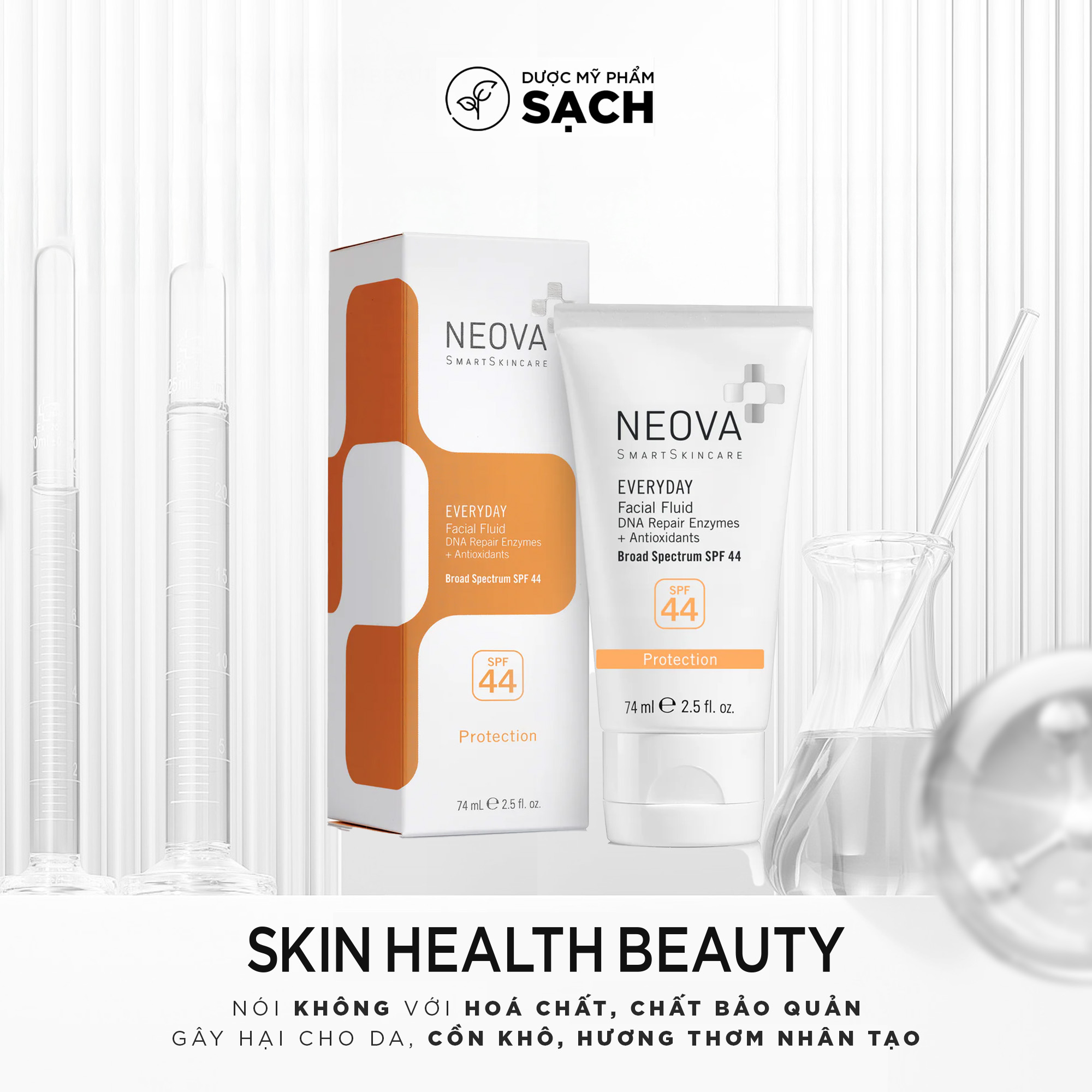 Neova Everyday SPF 44: Kem Chống Nắng Bảo Vệ & Phục Hồi Da Với Enzyme DNA
