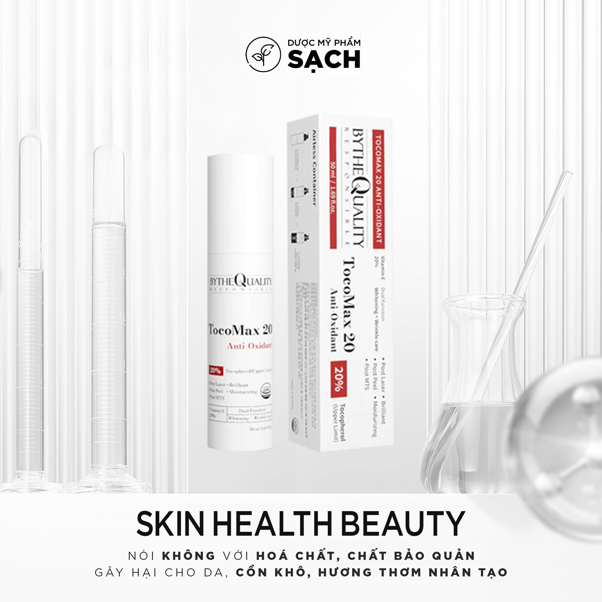 BYTHE QUALITY TocoMax 20 Anti-Oxidant - Kem Chống Oxy Hóa Và Phục Hồi Da: Chìa Khóa Vàng Cho Làn Da Sáng Khỏe, Trẻ Hóa