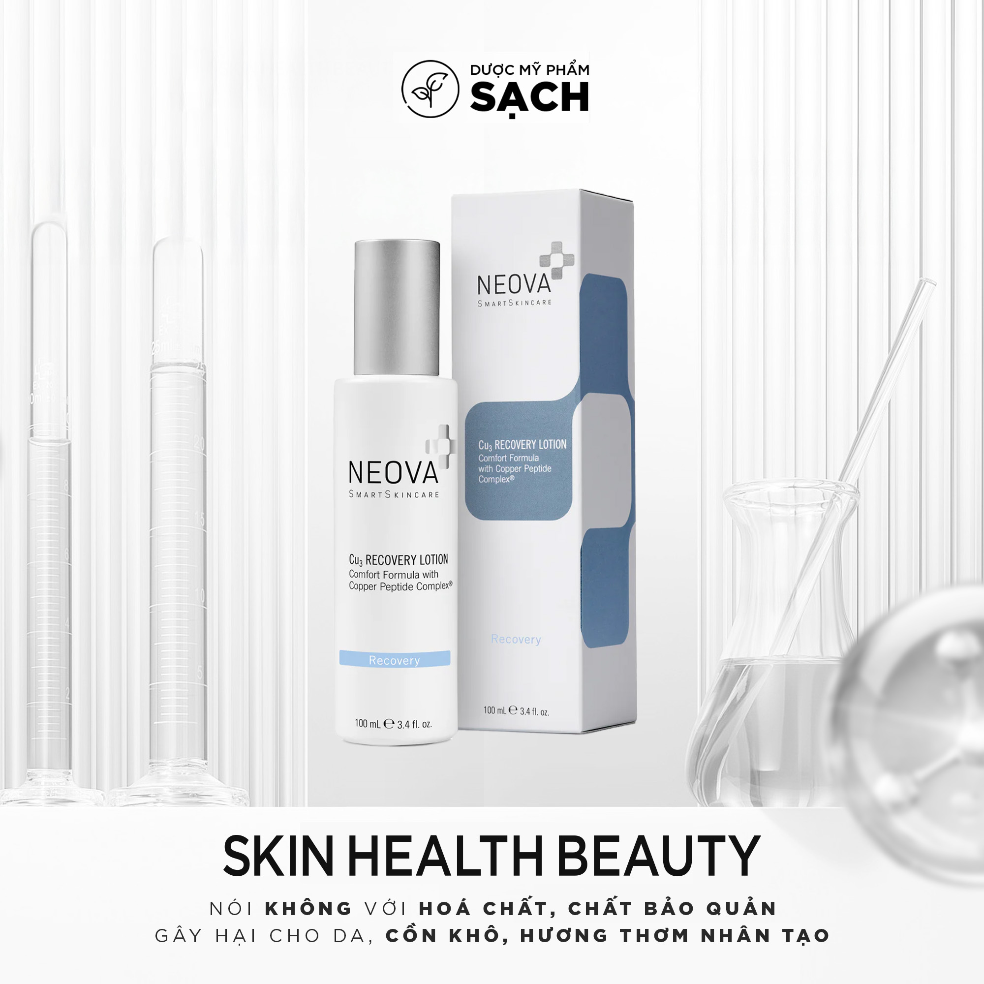 Neova Cu3 Recovery Lotion: Sữa Dưỡng Phục Hồi Da Tổn Thương Chuyên Sâu