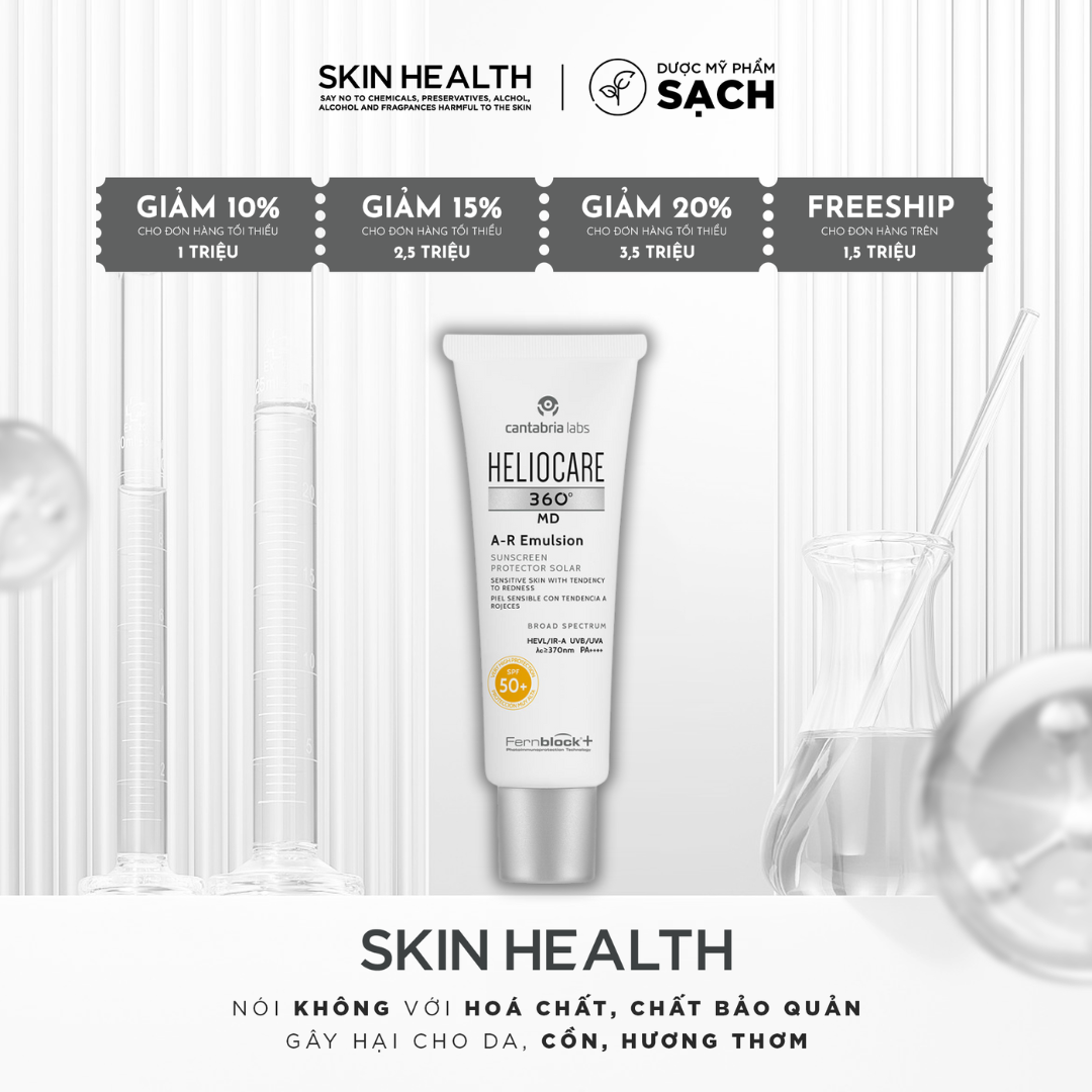 HELIOCARE A-R EMULSION SPF50+: Kem Chống Nắng Lý Tưởng Cho Da Nhạy Cảm, Dễ Bị Mẩn Đỏ