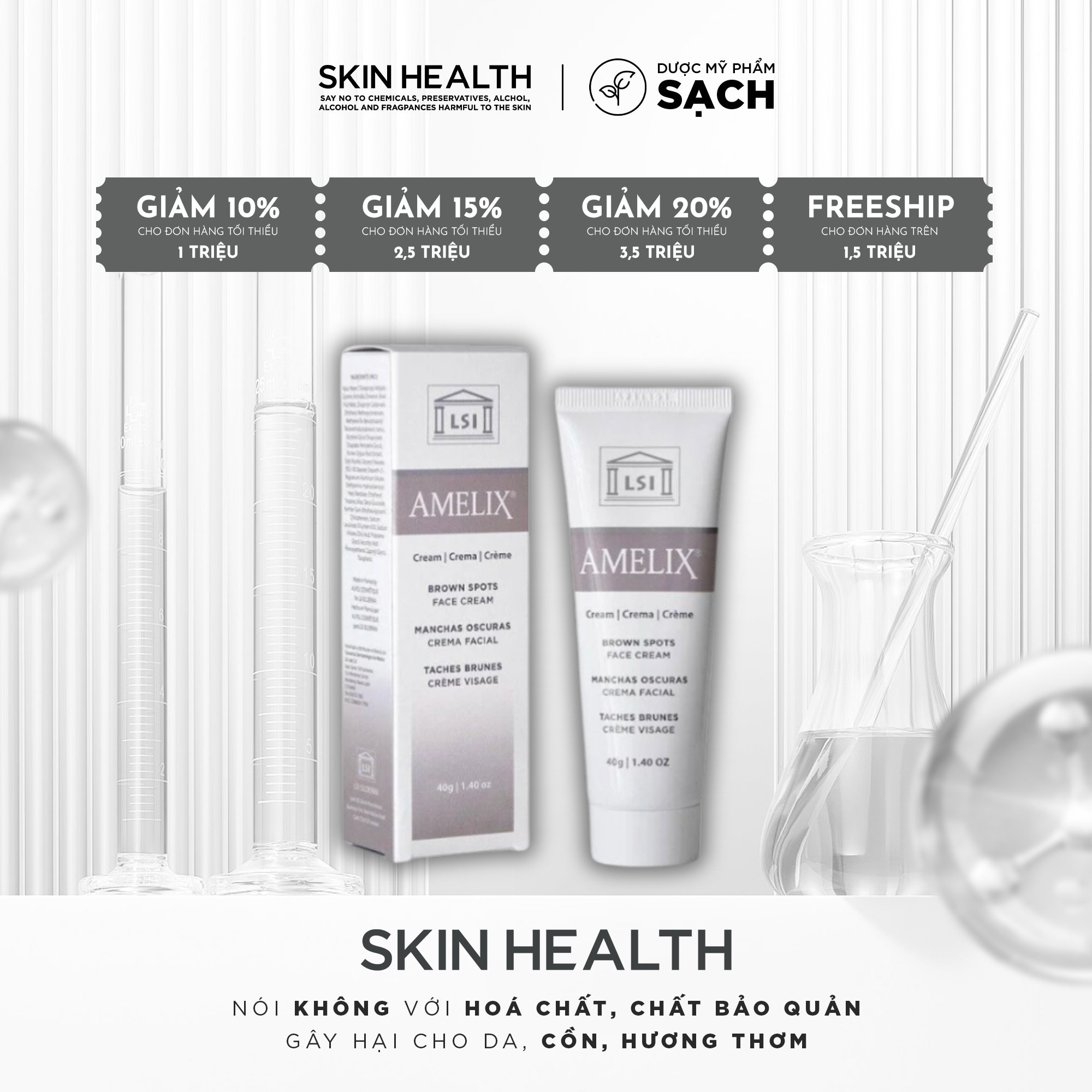 Kem Dưỡng Amelix Cream- Dưỡng Sáng Da, Mờ Nám, An Toàn, Không Kích Ứng