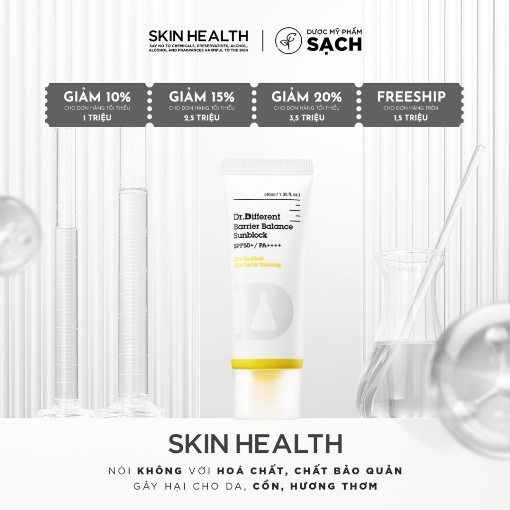 DR.DIFFERENT BARRIER BALANCE SUNBLOCK/ KEM CHỐNG NẮNG PHÙ HỢP VỚI MỌI LÀN DA