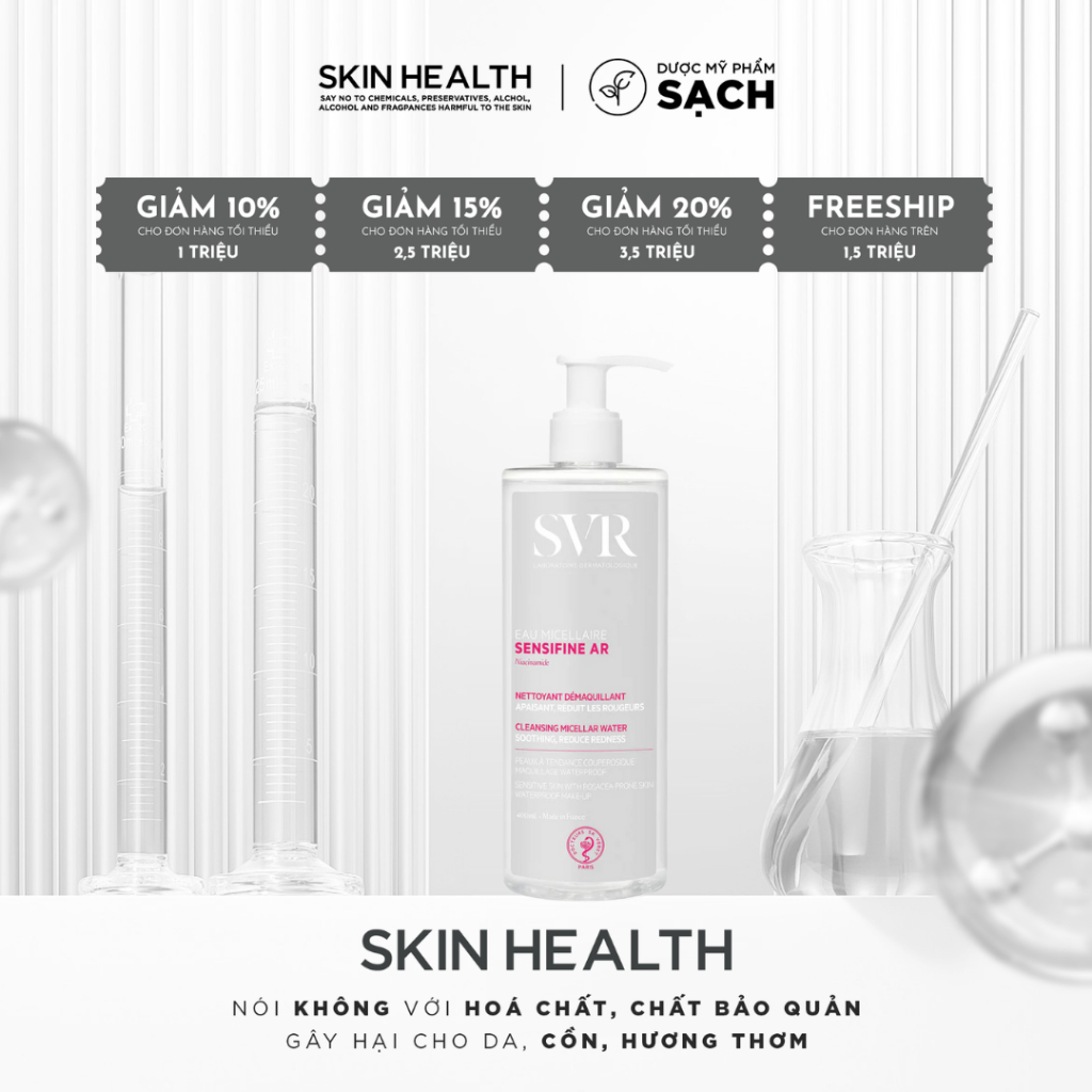 SVR SENSIFINE AR Micellar Water/ NƯỚC TẨY TRANG DÀNH CHO NHẠY CẢM- DỄ KÍCH ỨNG