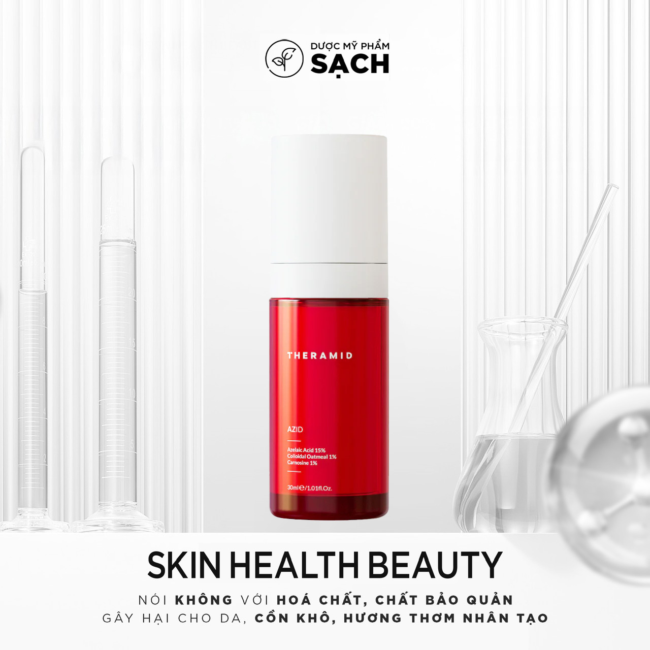 THERAMID AZID - Phức Hợp Phục Hồi Với Azelaic Acid: Giải Pháp Toàn Diện Cho Làn Da Sáng Khỏe, Sạch Mụn Và Giảm Đỏ