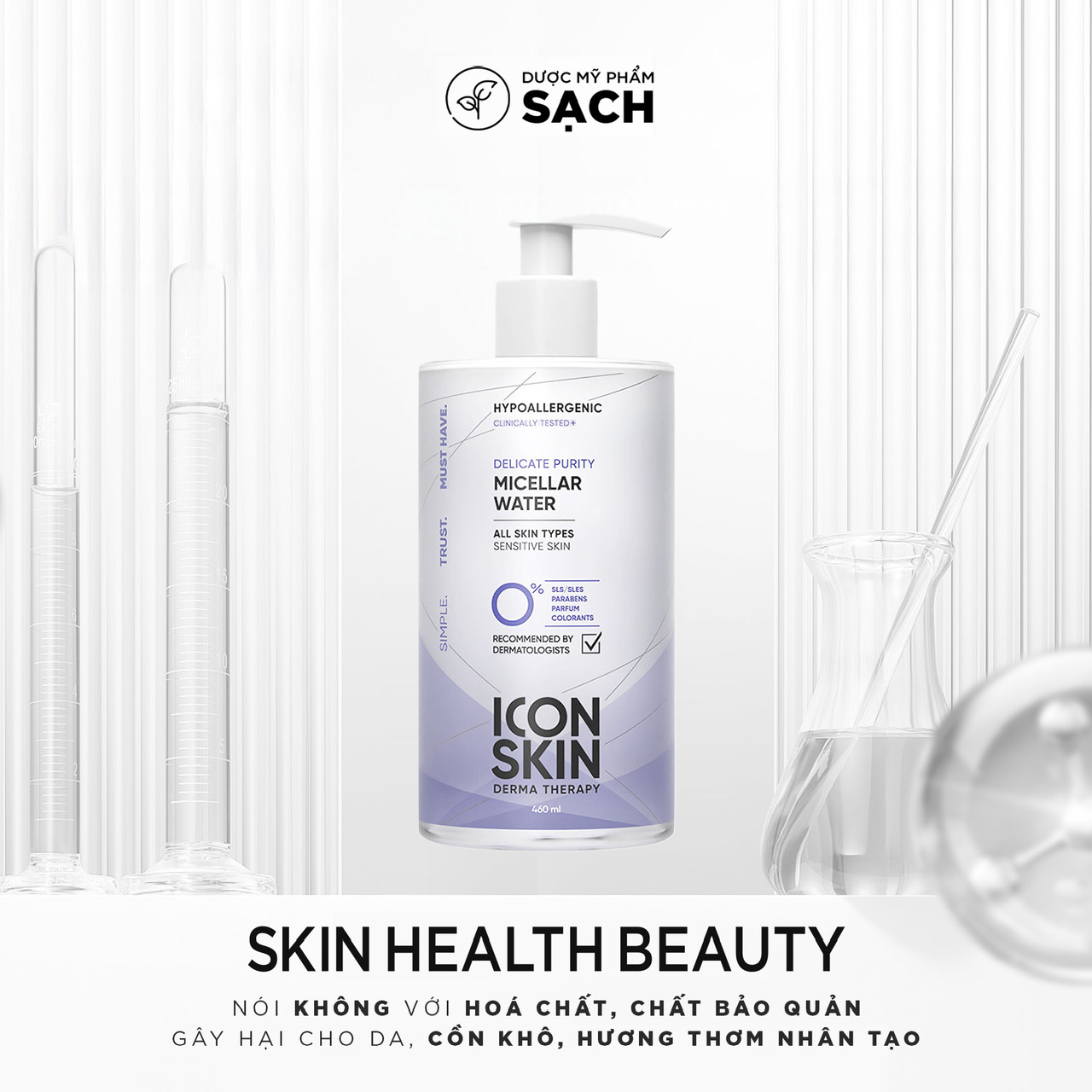 Icon Skin Delicate Purity Micellar Water: Làm Sạch Dịu Nhẹ Cho Làn Da Nhạy Cảm