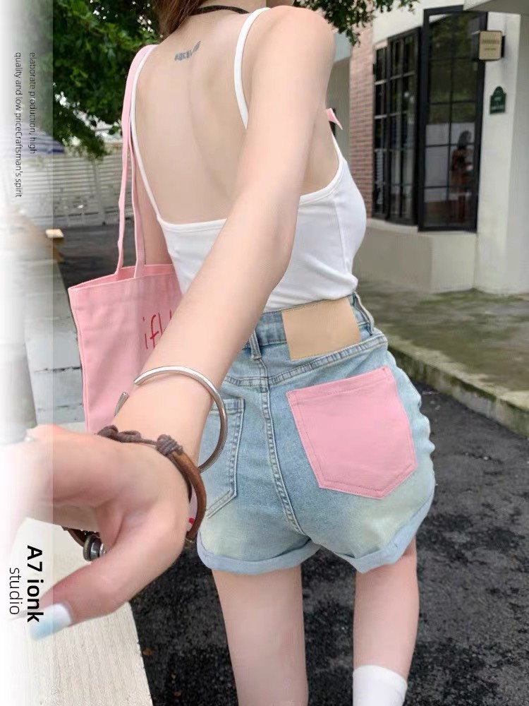 QUẦN SHORT TÚI HỒNG 0038