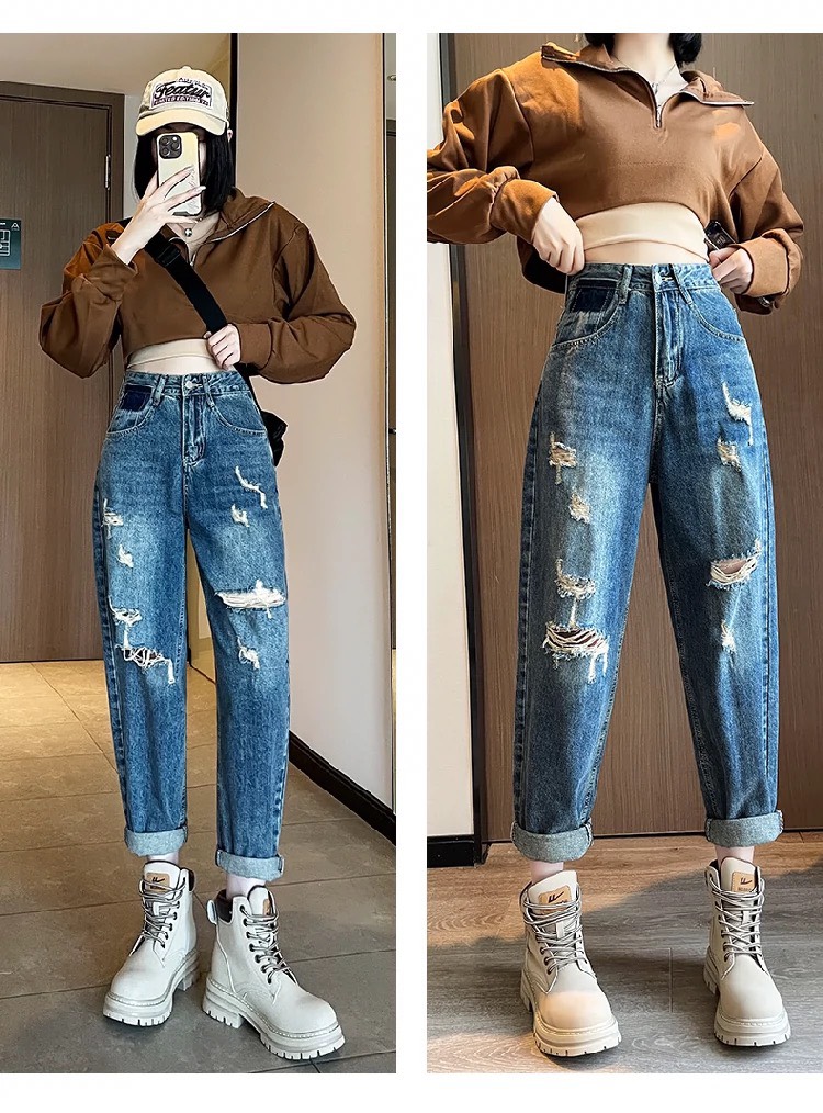 BAGGY ĐẬM RÁCH 3006