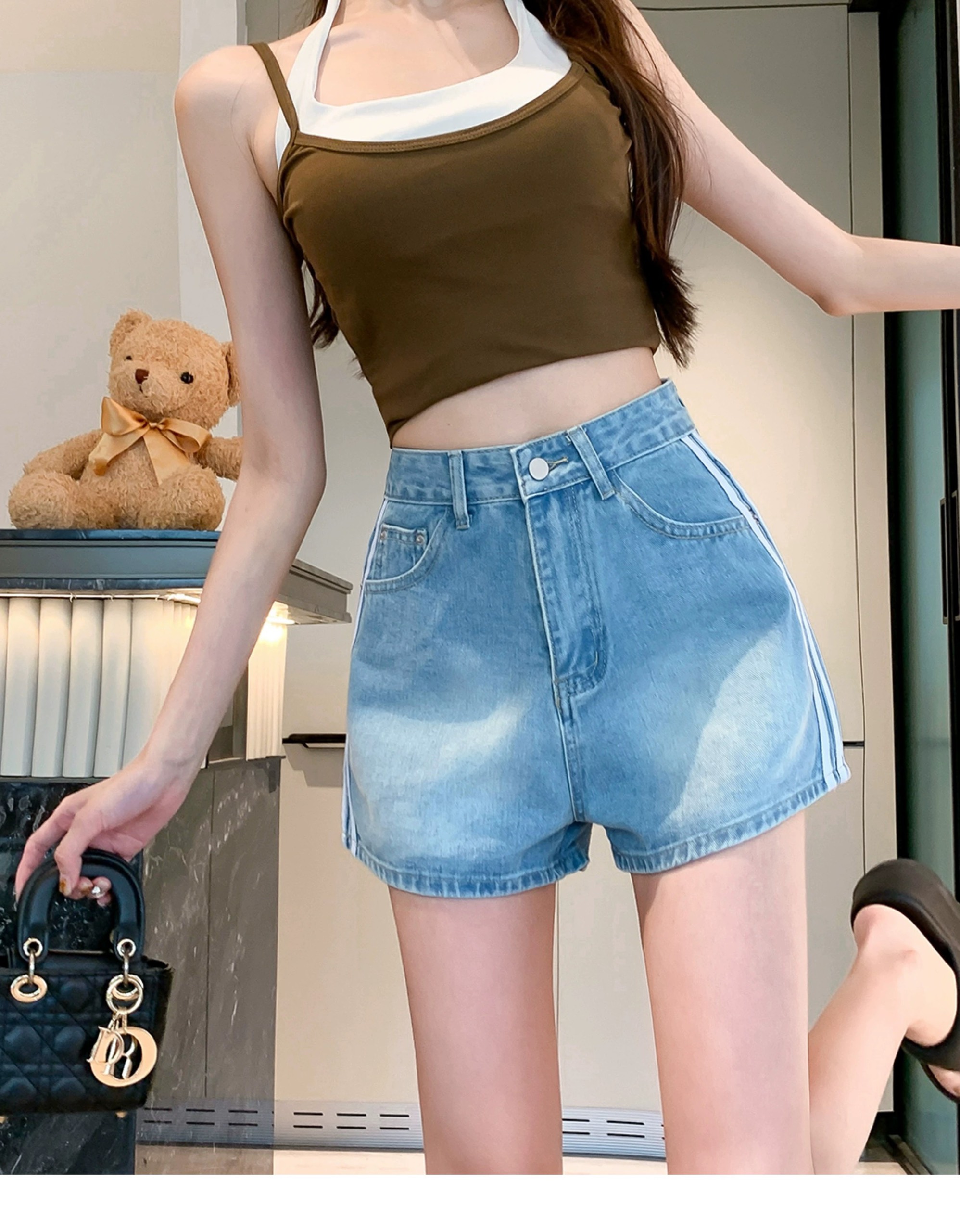 QUẦN SHORT DÂY VIỀN NHẠT 0104