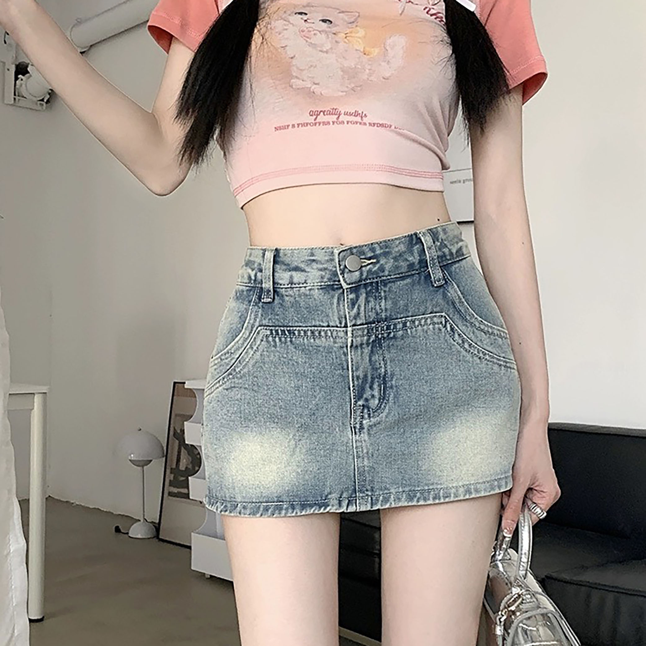 QUẦN VÁY COTTON NHẠT DƠ 0106
