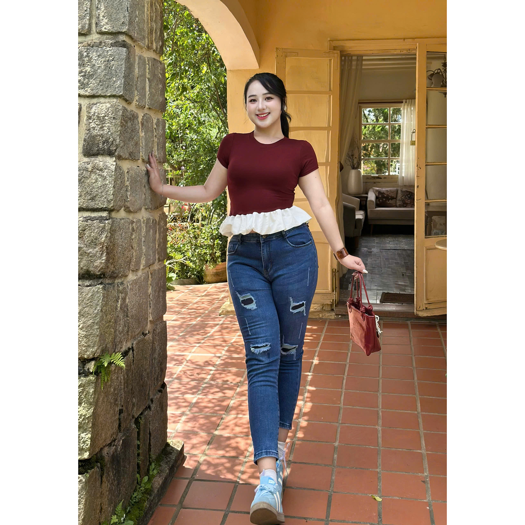 9 TẤC XANH ĐẬM RÁCH VÁ 4488