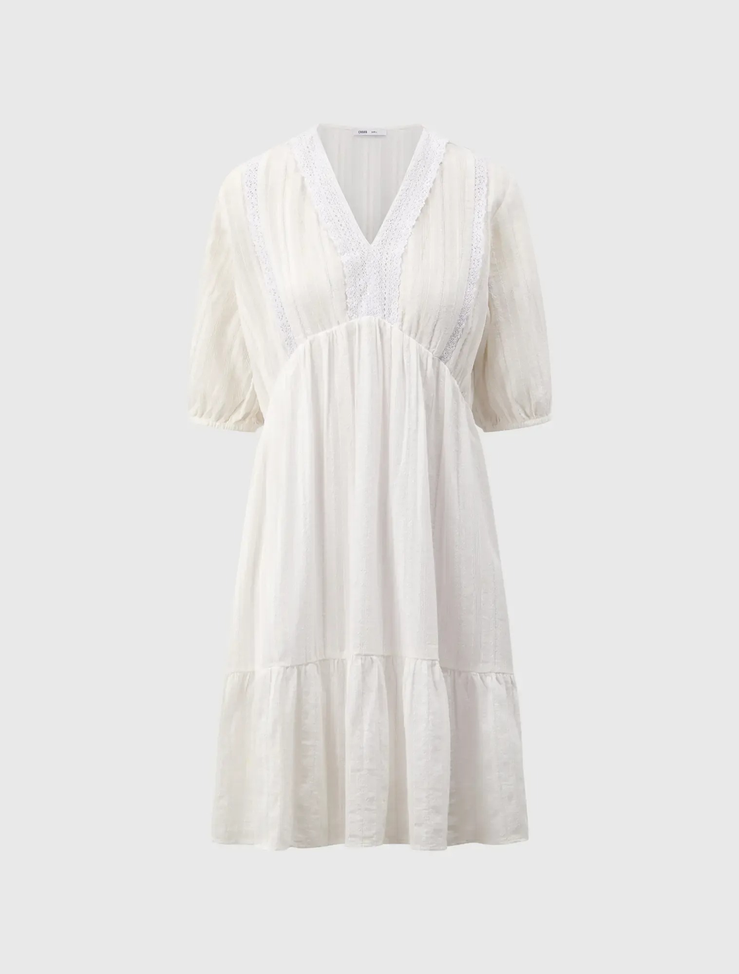 Váy ren nữ cotton dáng babydoll