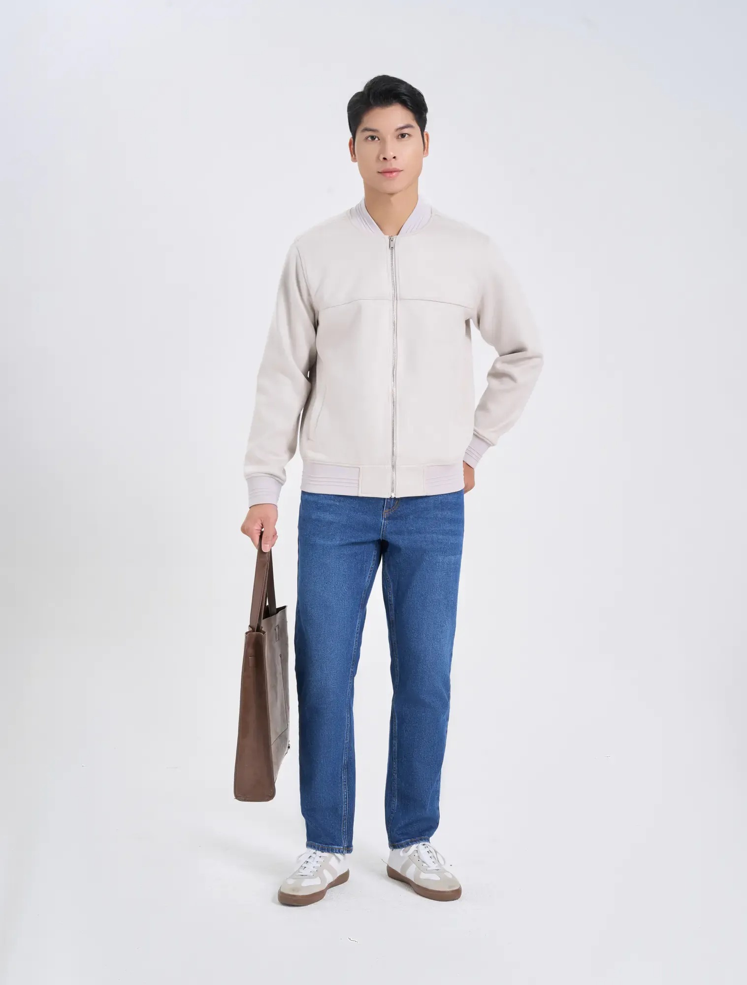 Áo Khoác Bomber Nam Da Lộn