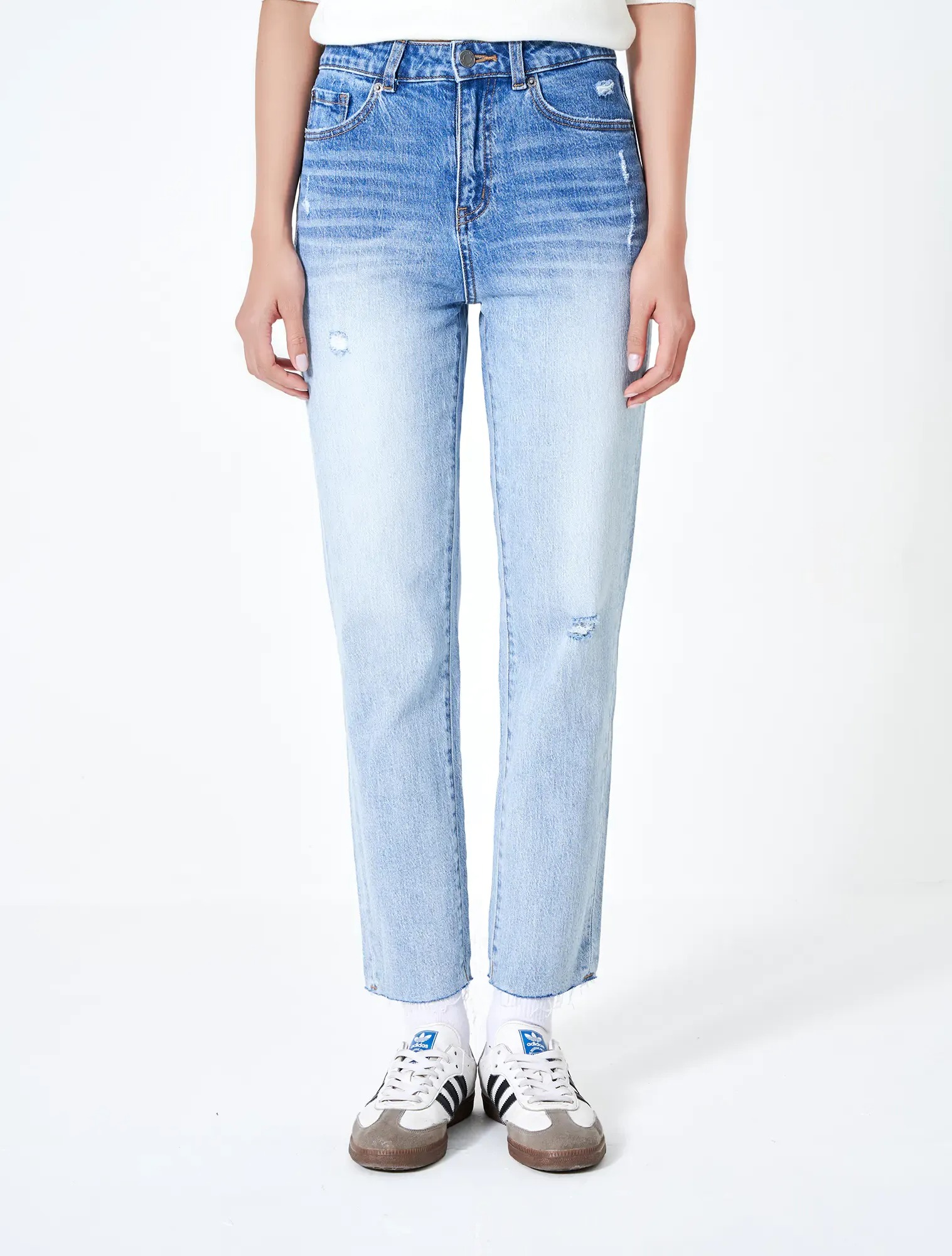 Quần Jeans Nữ Dáng Crop