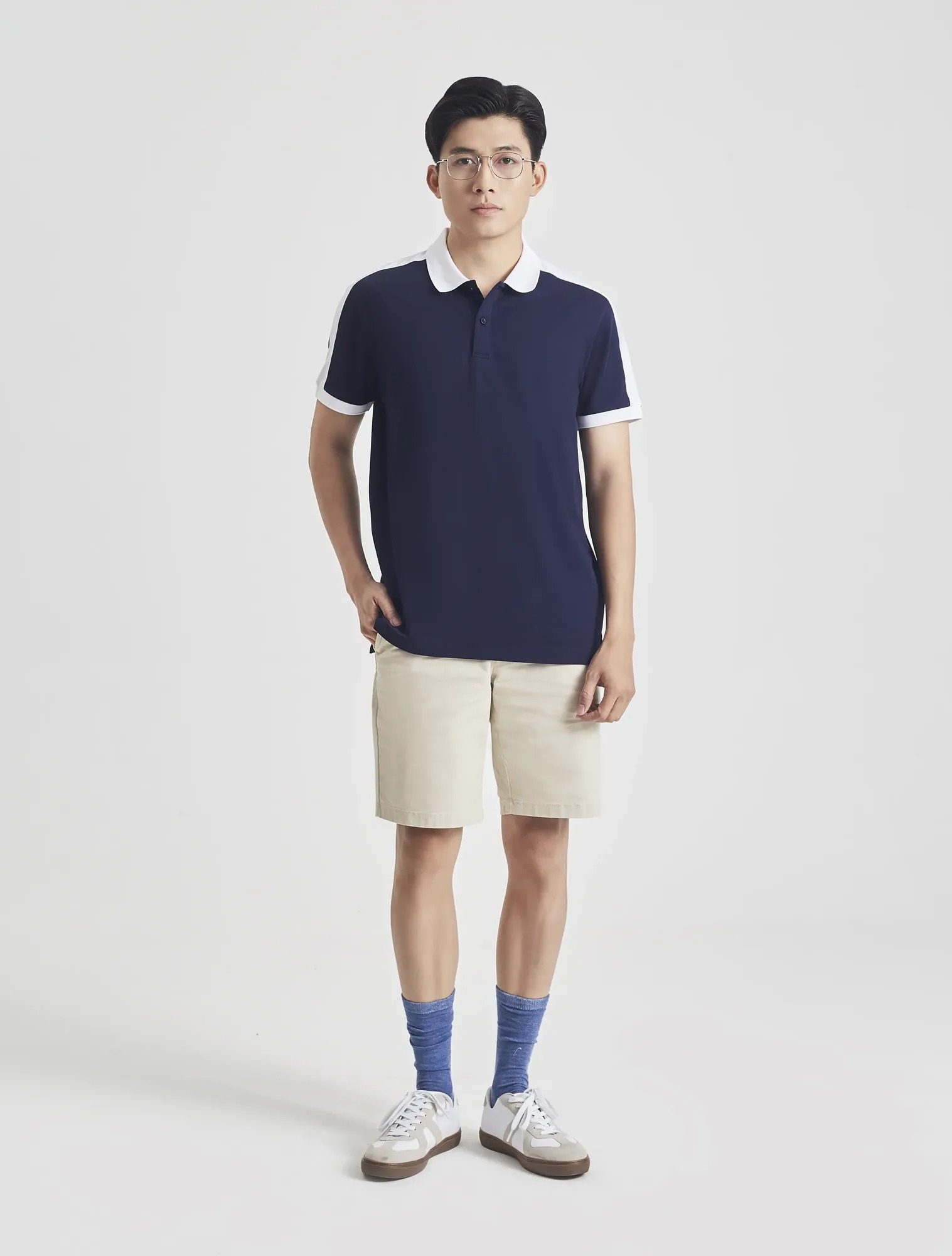 Áo polo nam phối màu ND008