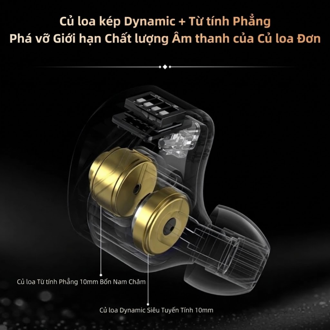 Cấu tạo driver planar của KZ Castor Pro 2