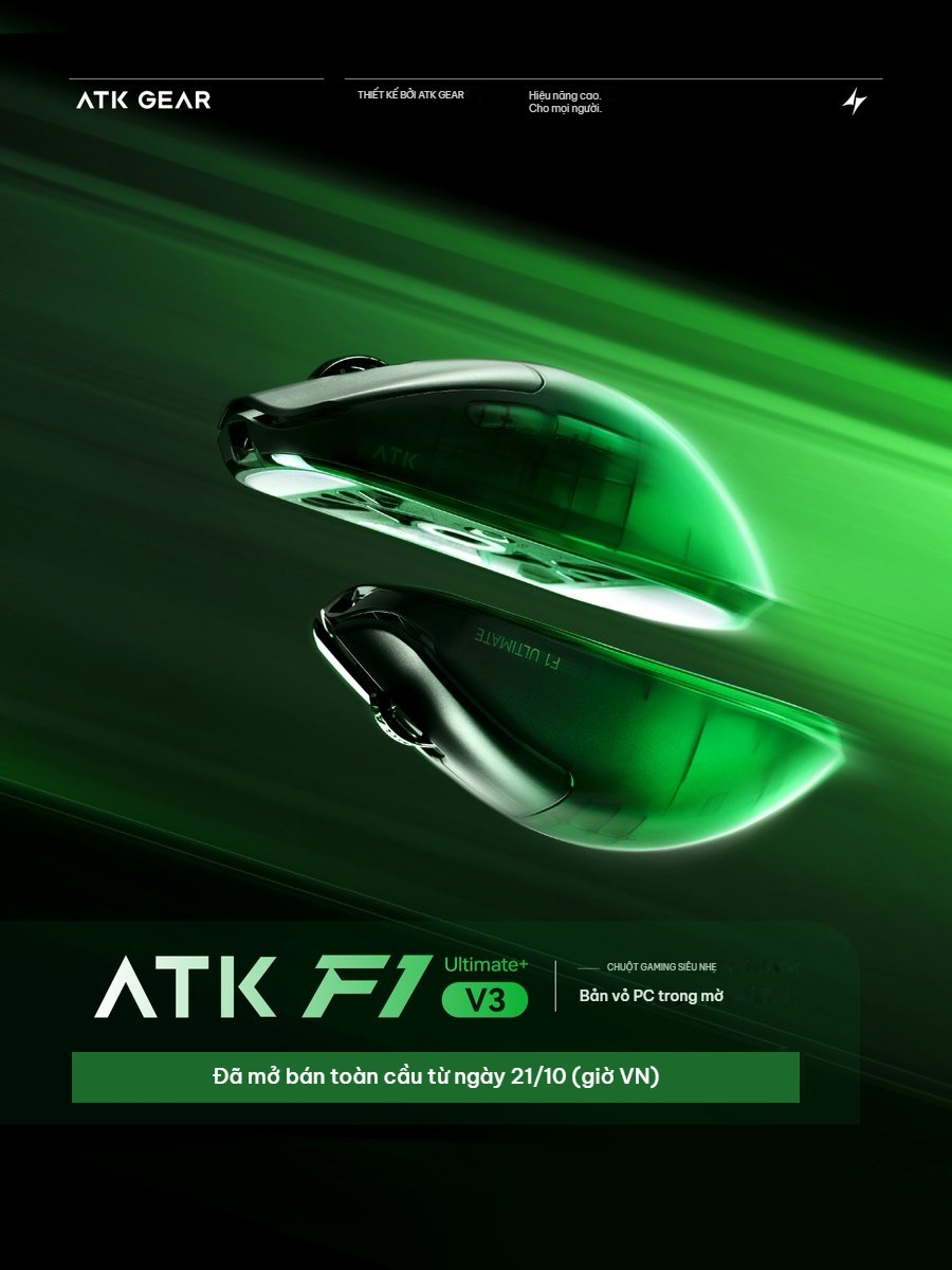 ATK F1 V3 Ultimate+ bản vỏ PC trong mờ